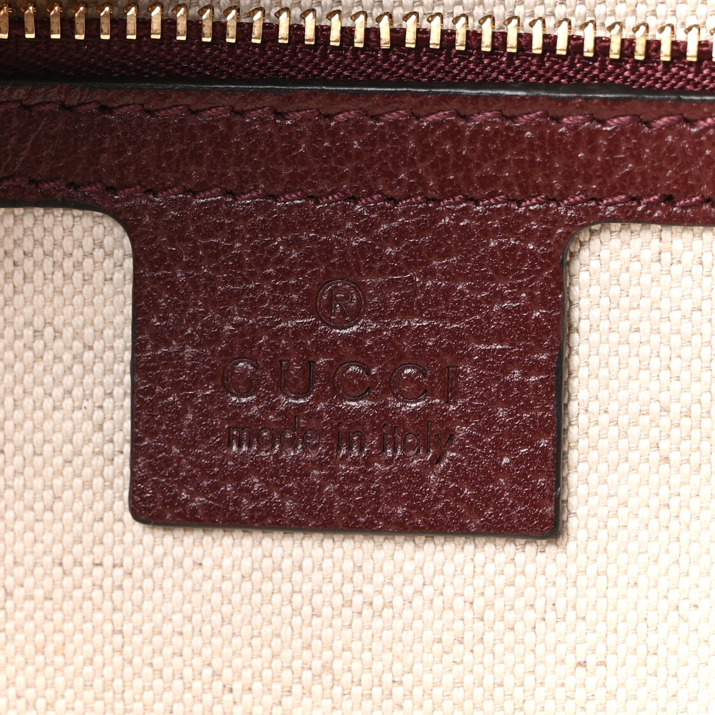 Monogram Textured Dollar Calfskin Web Medium Ophidia Shopping Tote Sahara Rubino Chardonnay