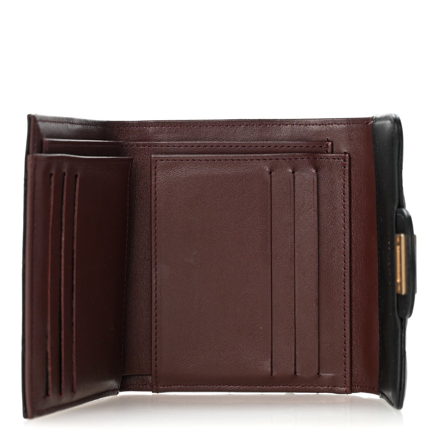 Aged Calfskin Quilted Reissue Compact Wallet Black