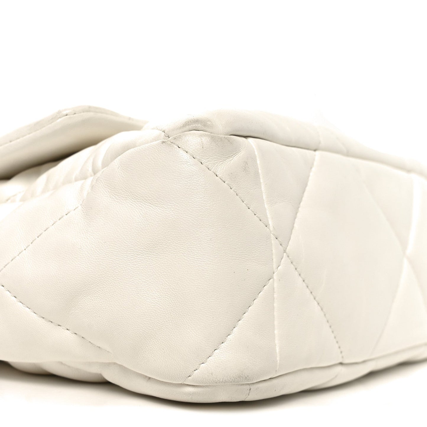 Quilted Large Chanel 19 Flap White