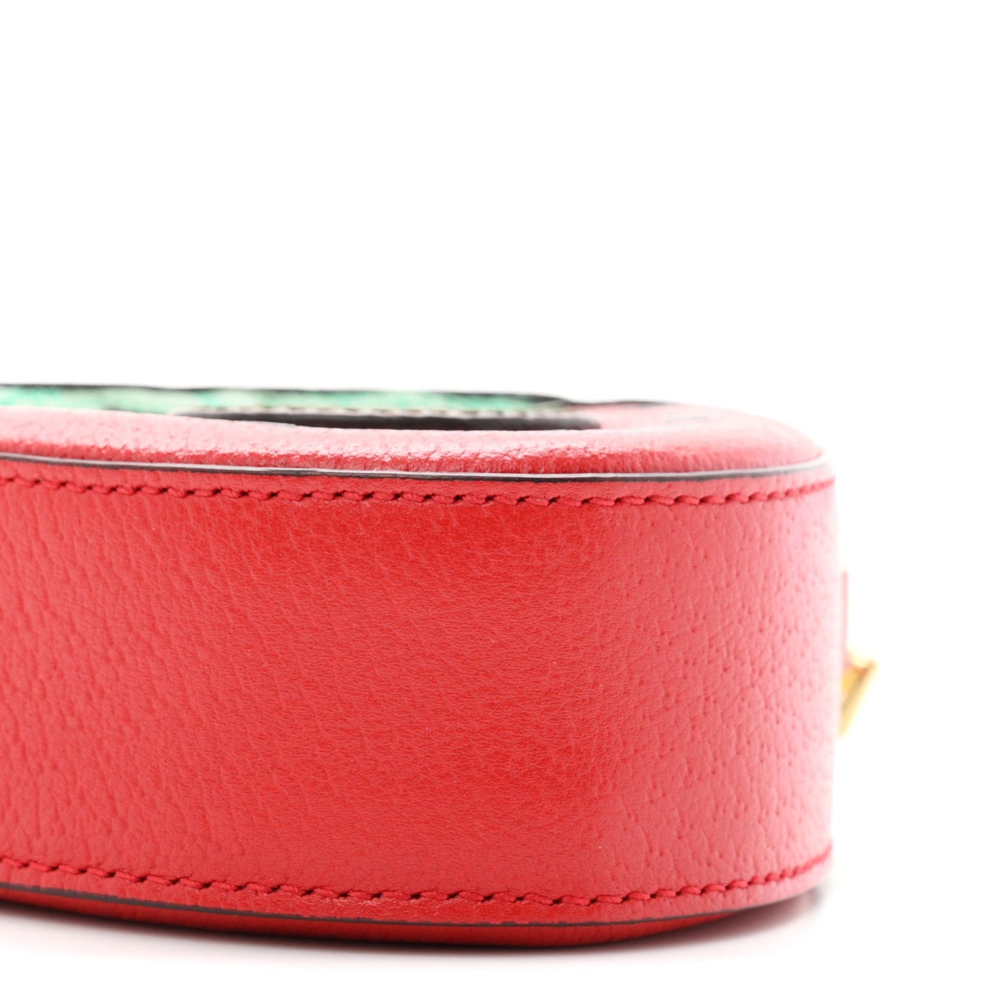 Textured Dollar Calfskin Retro Interlocking G Fruttini Strawberry Mini Crossbody Lobster Red Black New Acero