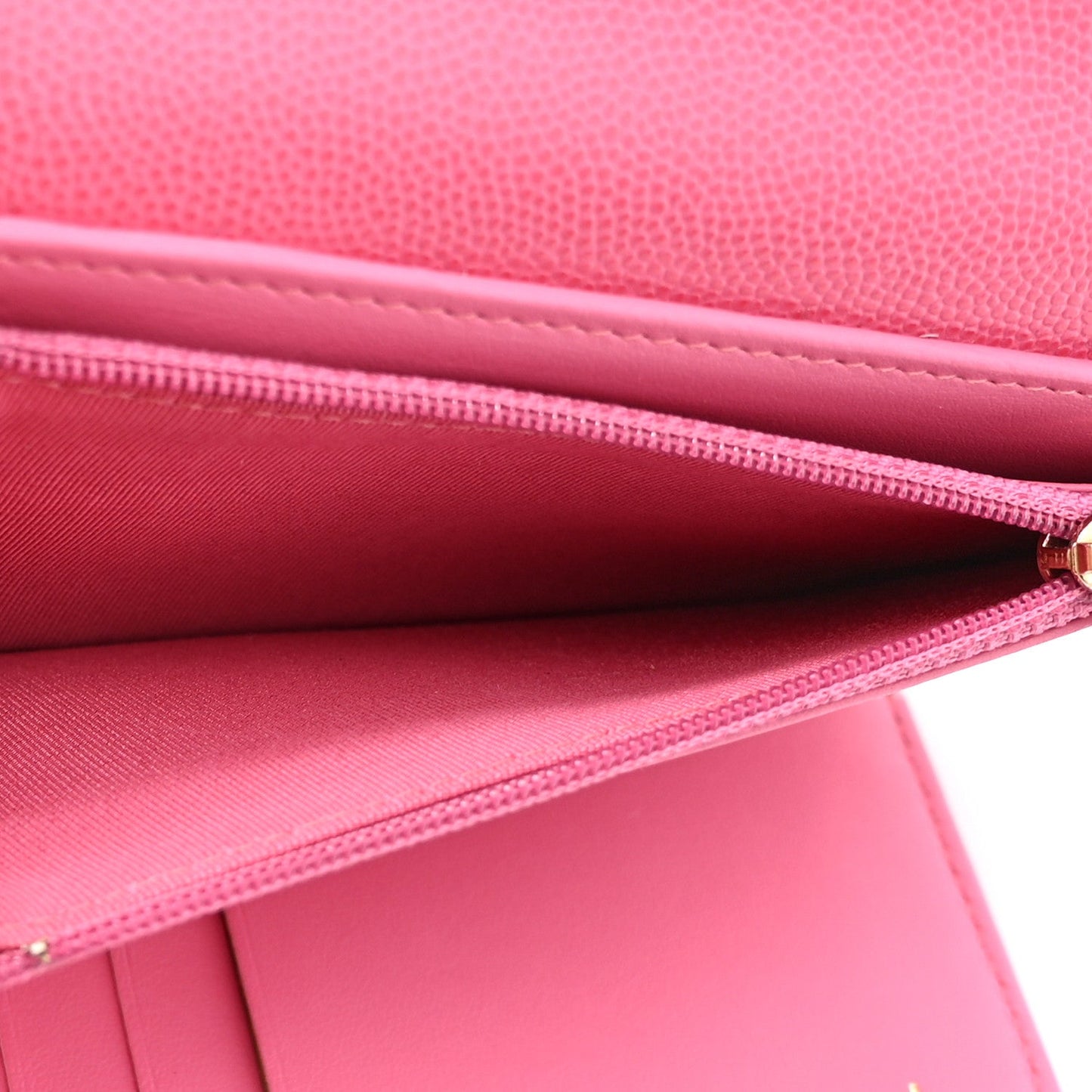 Caviar Quilted Medium Flap Wallet Pink