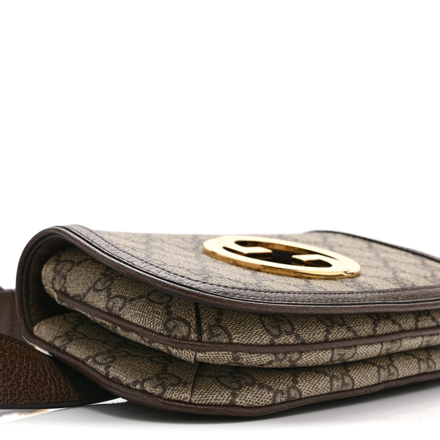 GG Supreme Monogram Textured Dollar Calfskin Blondie Belt Bag 85 34 Beige Ebony New Acero