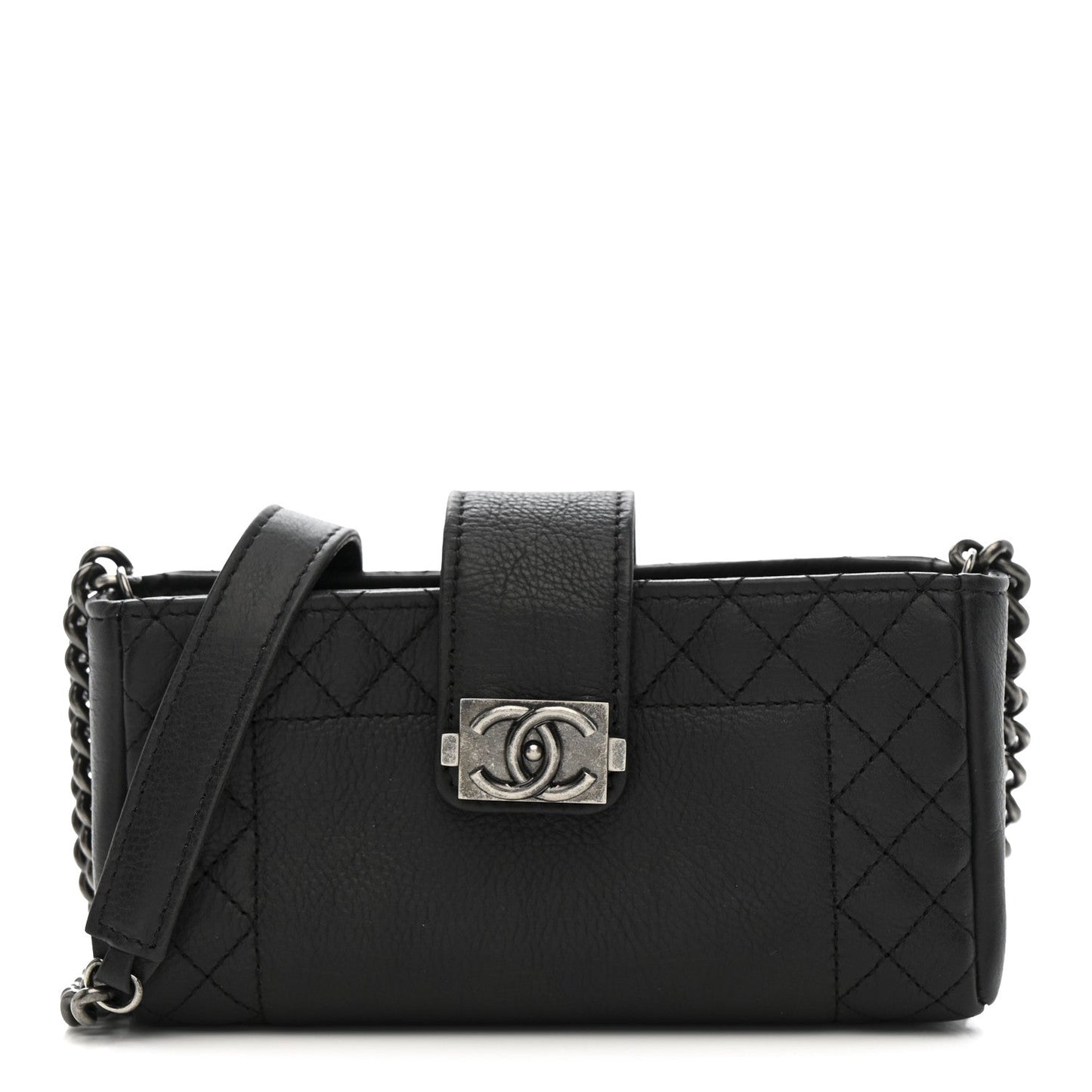 Calfskin Boy Reverso Mini Pochette Black