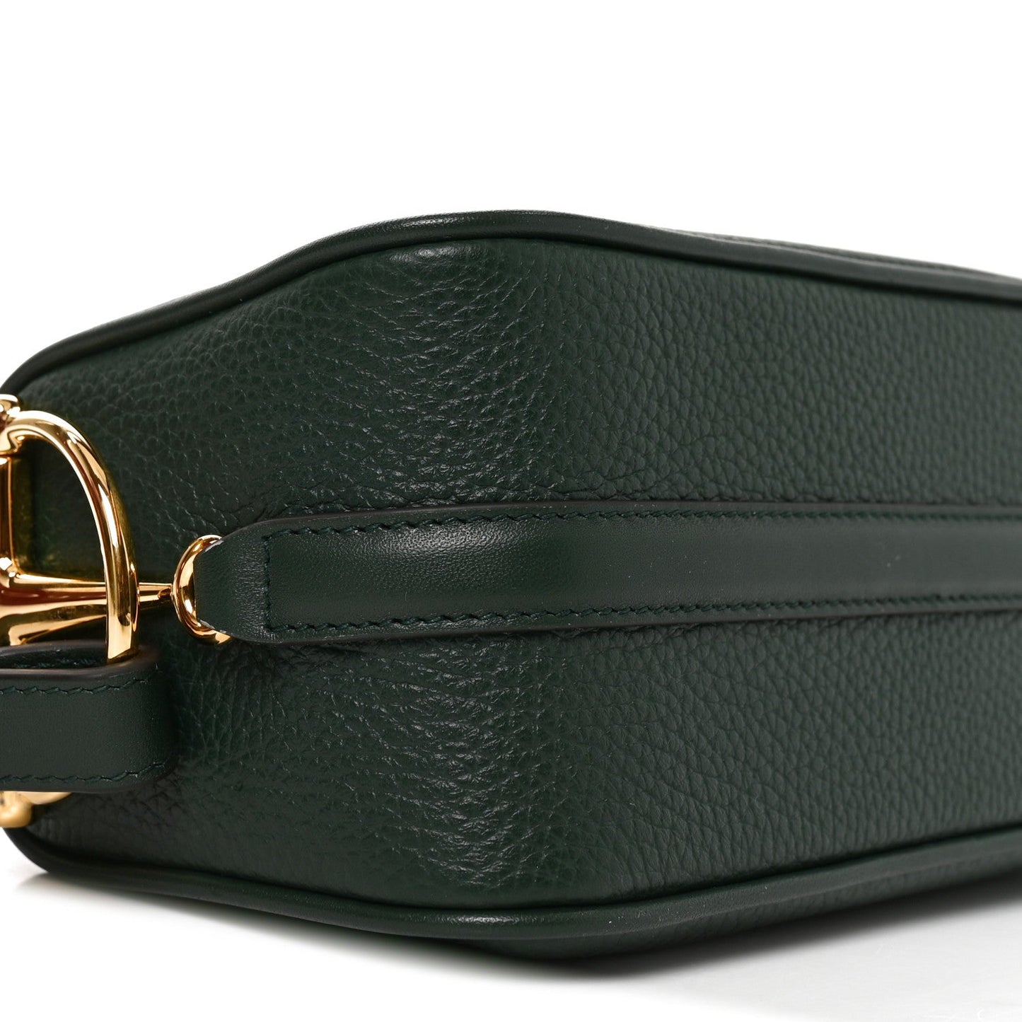 Grainy Calfskin Half Horsebit Mini Shoulder Bag Verde