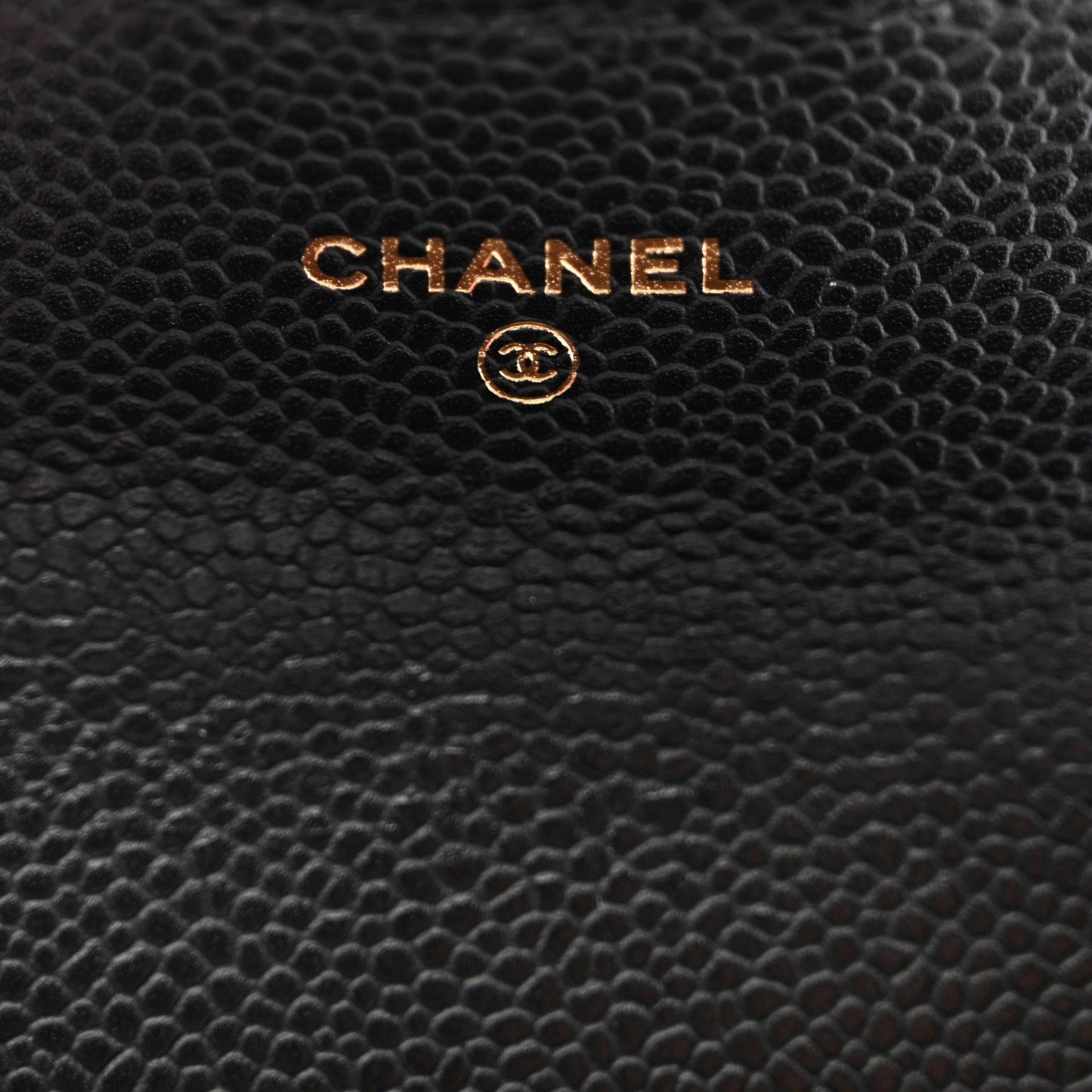Caviar Quilted Flap Card Holder Wallet Black