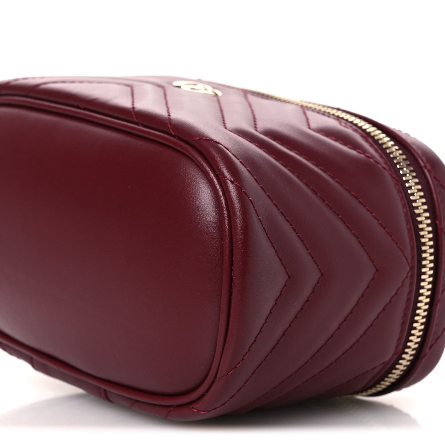 Calfskin Matelasse GG Marmont Vanity Cosmetic Case Burgundy