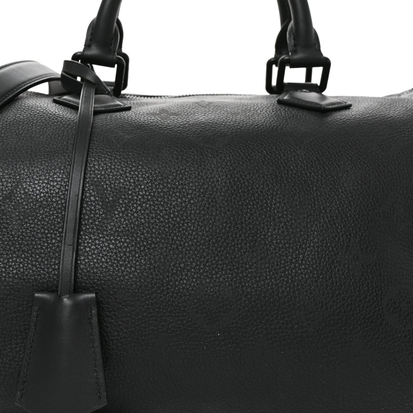 Calfskin Monogram Speedy P9 Bandouliere 40 Ultra Black