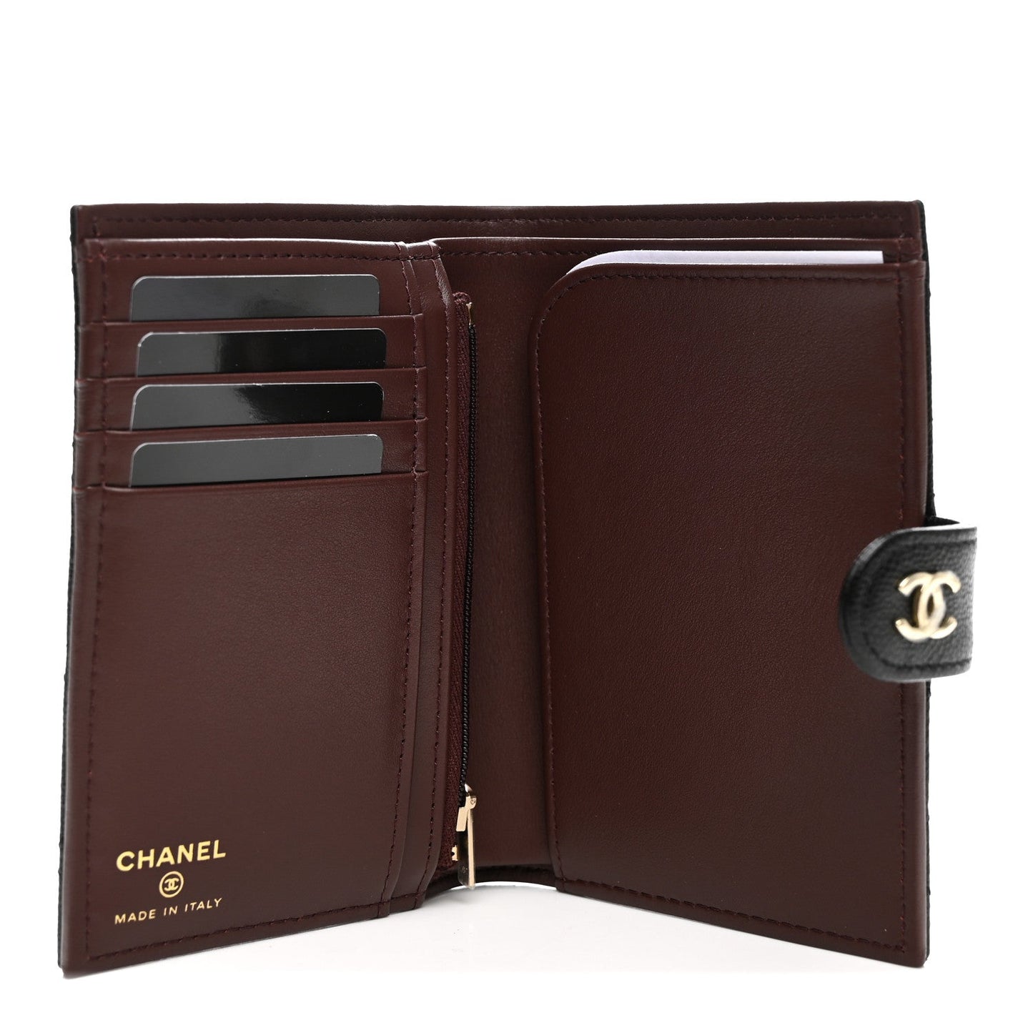 Caviar Quilted Passport Holder Black