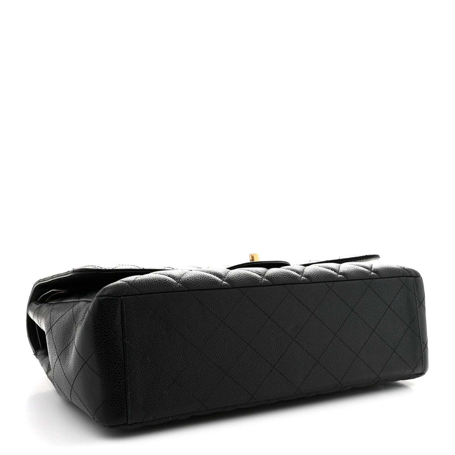 Caviar Quilted Maxi Double Flap Black