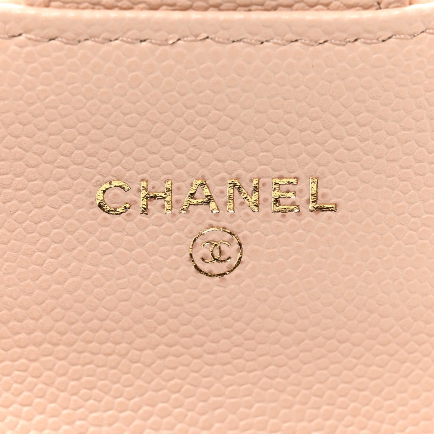 Caviar Quilted Mini Clutch With Chain Light Beige