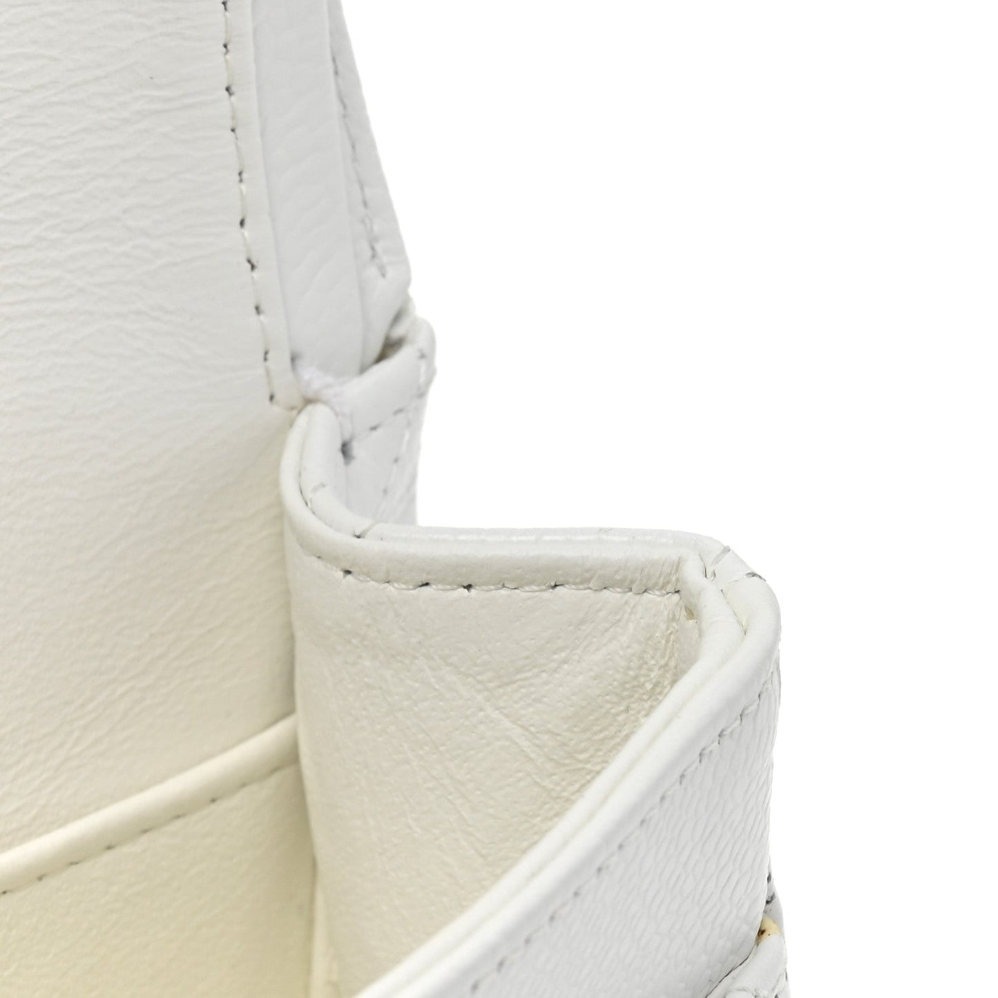 Caviar Quilted Medium Double Flap White