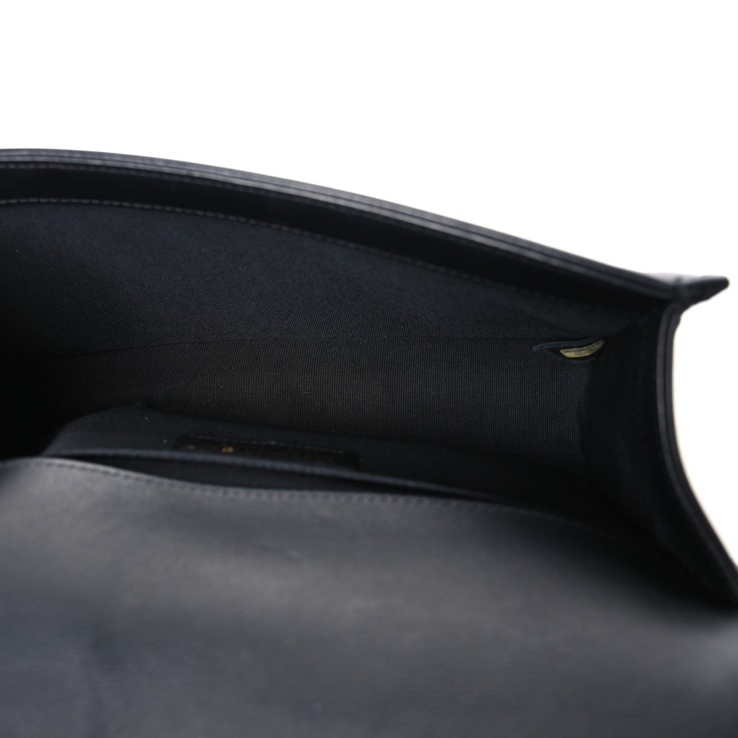 Lambskin Quilted Medium Boy Flap Black