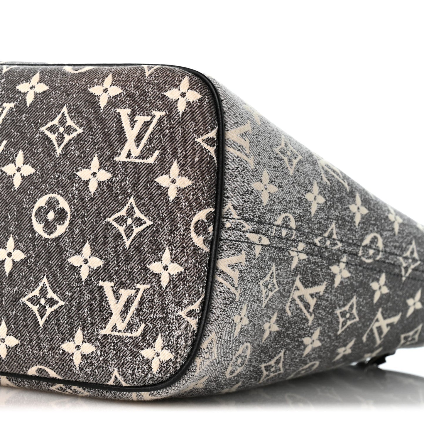 Denim Monogram Jacquard Neverfull MM Grey