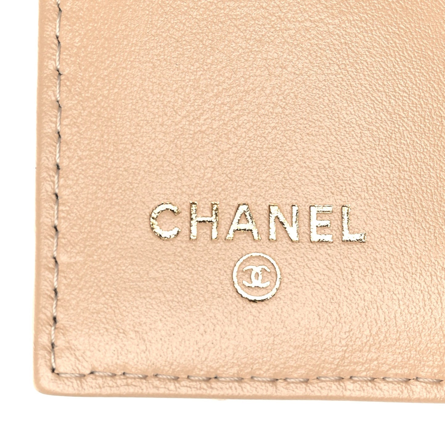 Caviar Quilted Large Gusset Flap Wallet Beige