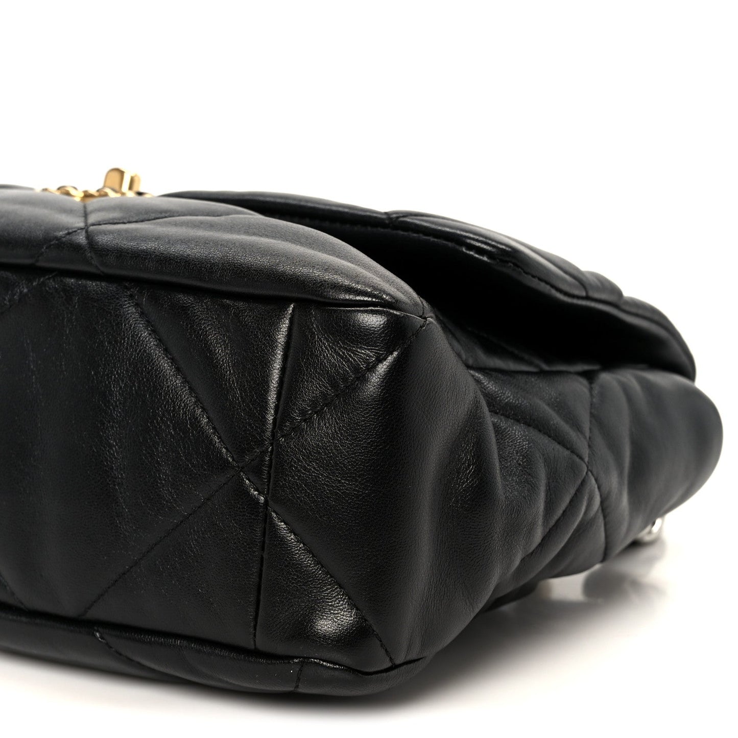Goatskin Quilted Large Chanel 19 Flap Black
