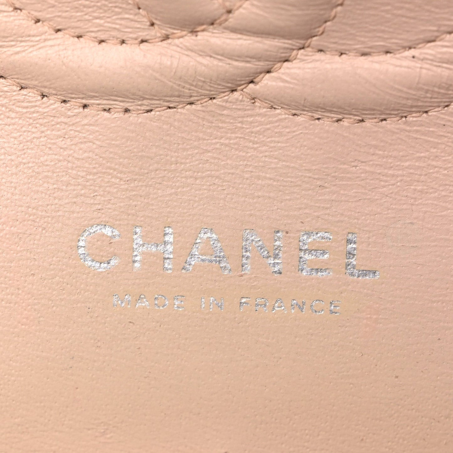 Caviar Quilted Medium Double Flap Beige