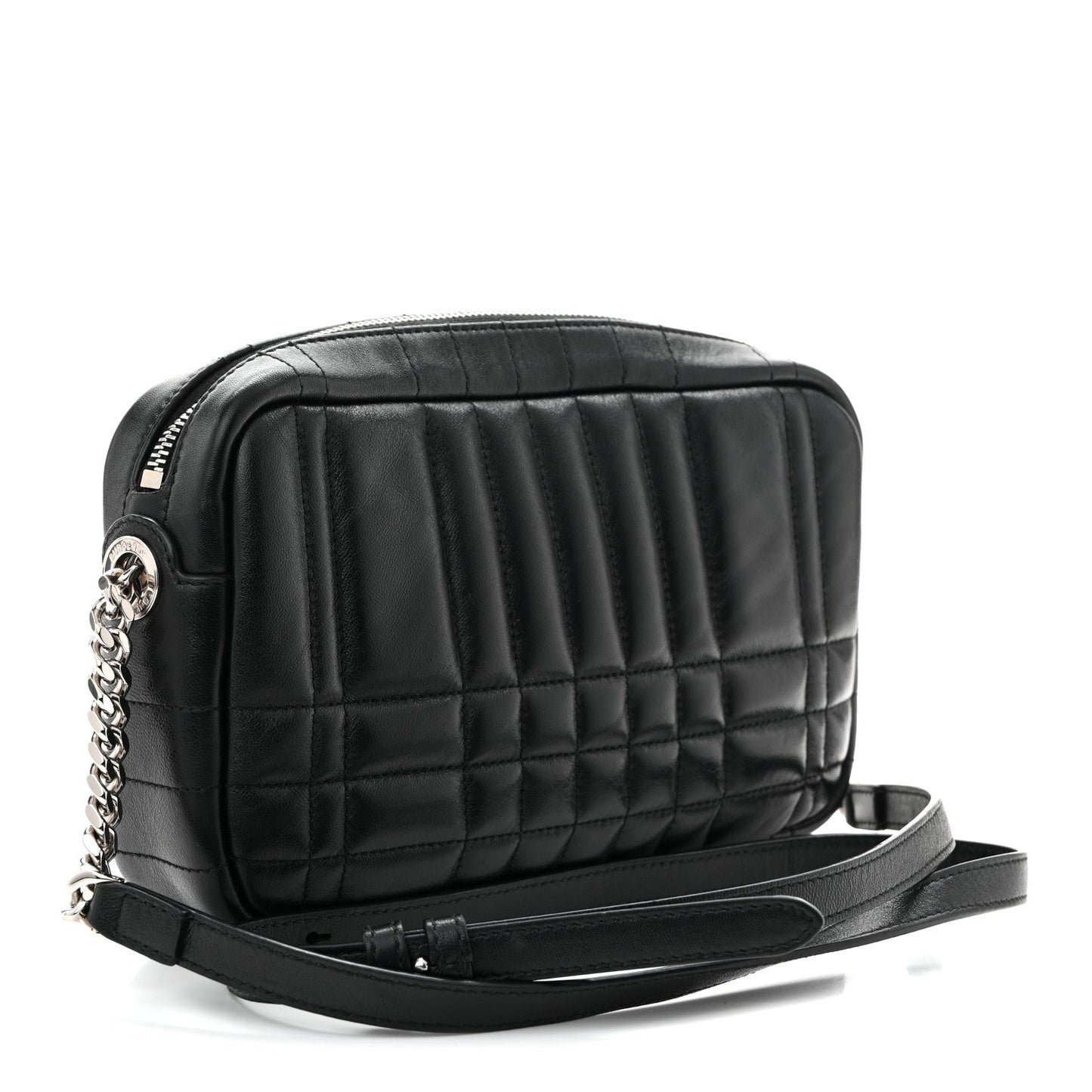 Calfskin Quilted Small Lola Camera Bag Black