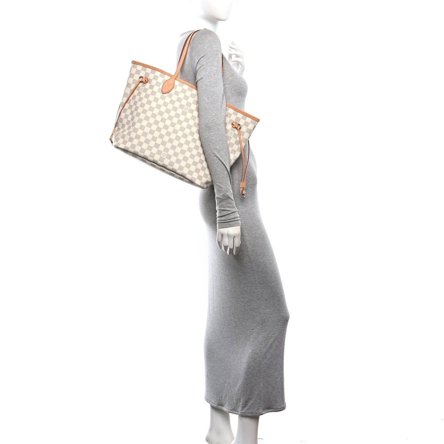 Damier Azur Neo Neverfull MM Rose Ballerine