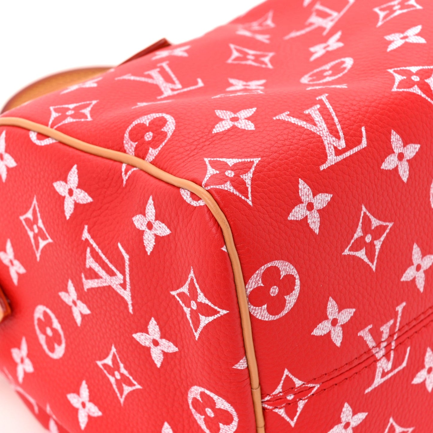 Soft Calfskin Monogram Speedy P9 Bandouliere 25 Red