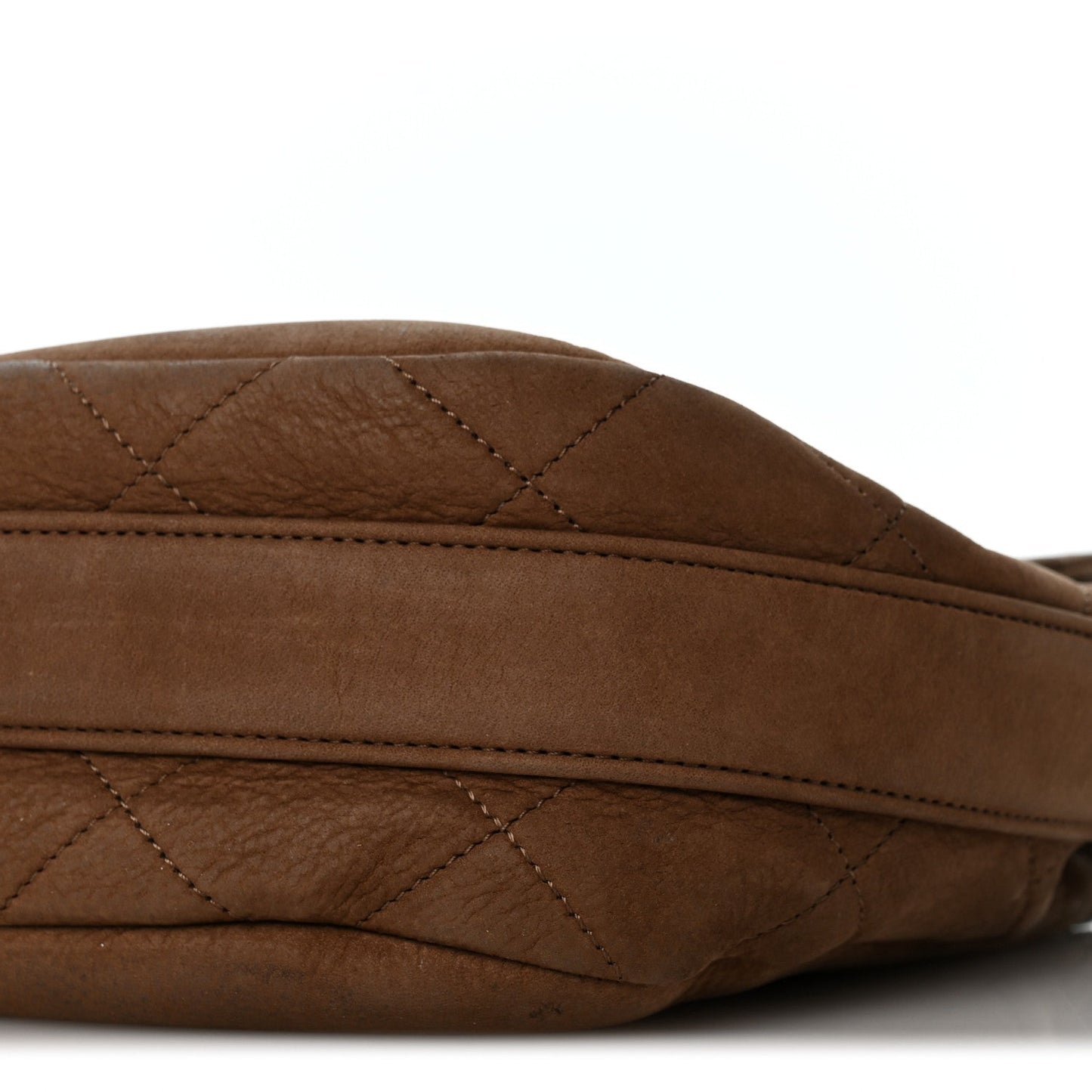 Suede Calfskin Stitched Small Paris in Rome Messenger Brown