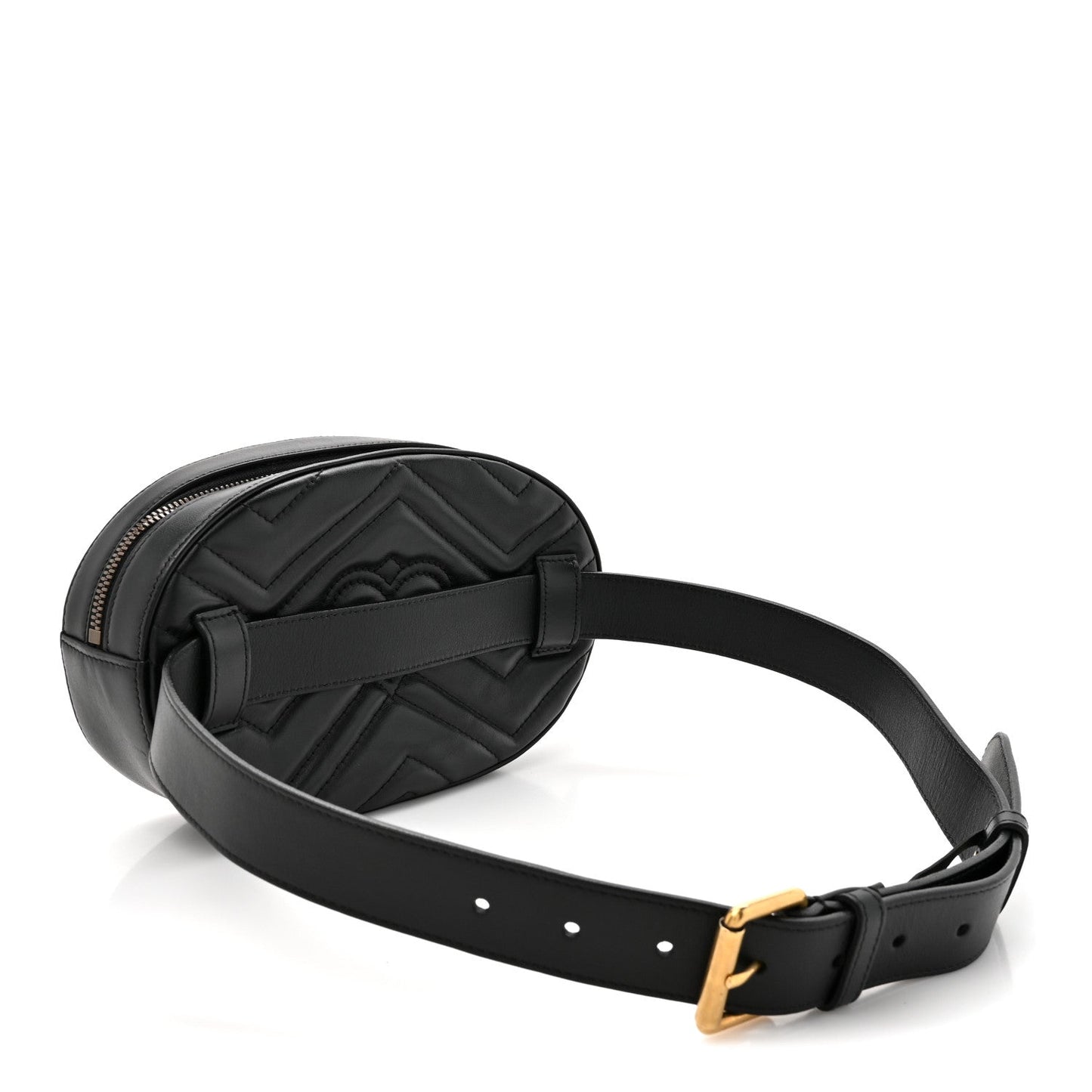 Calfskin Matelasse Animal Studs GG Marmont Belt Bag 85 34 Black