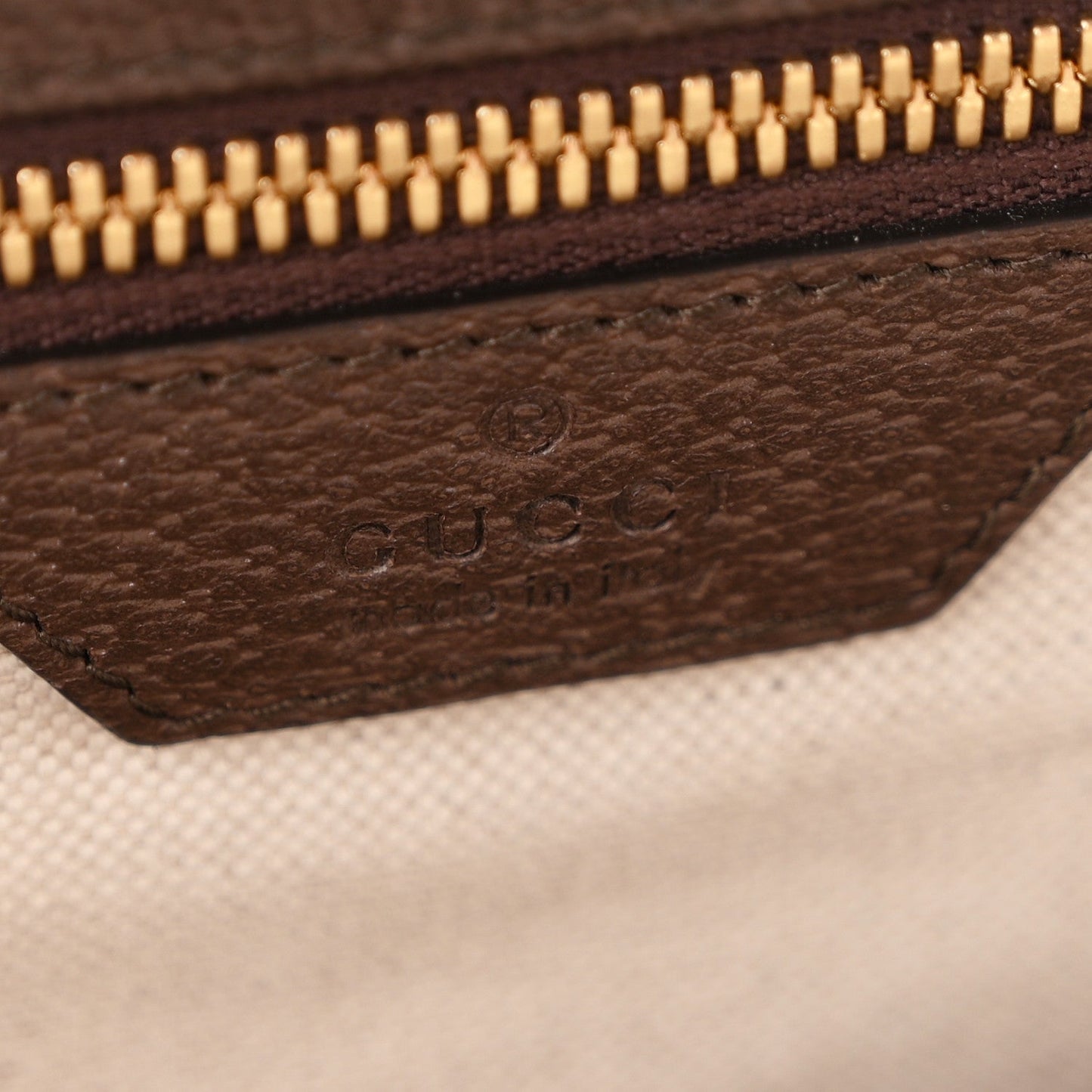 Monogram Jumbo GG Textured Dollar Calfskin Web Tote Bag Camel Ebony New Acero