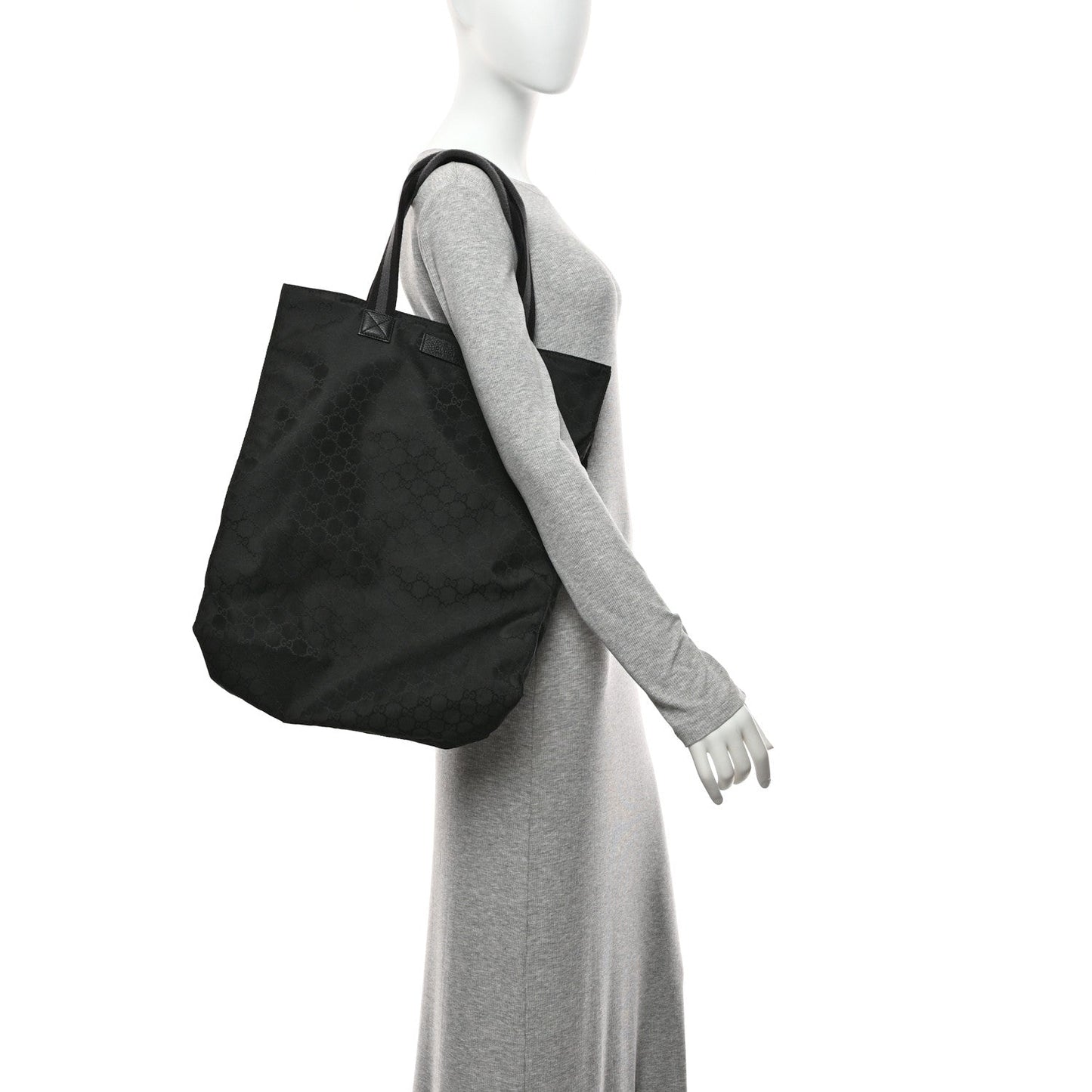 Nylon Monogram Vertical Tote Black