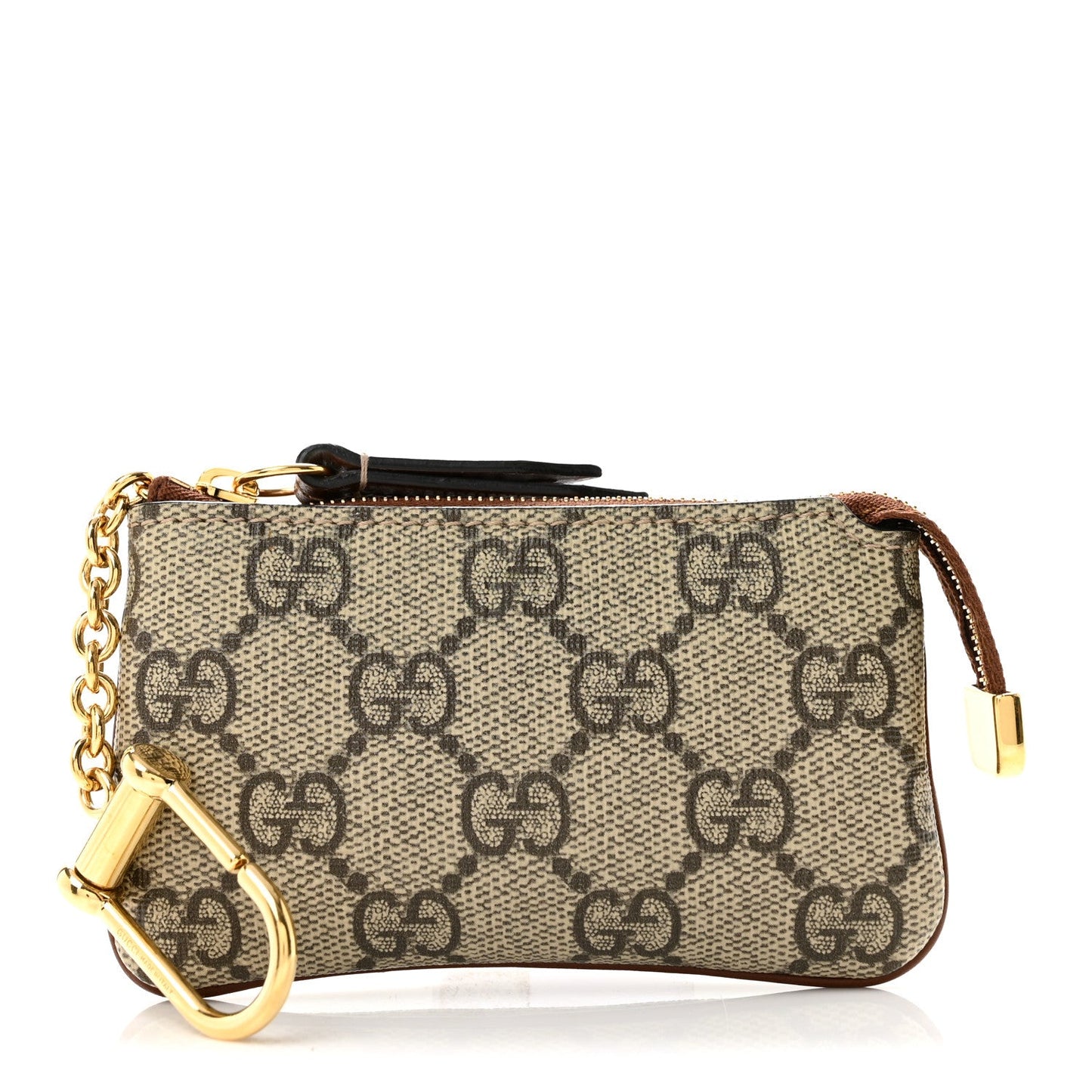 GG Supreme Monogram Key Case Beige Ebony Cuir
