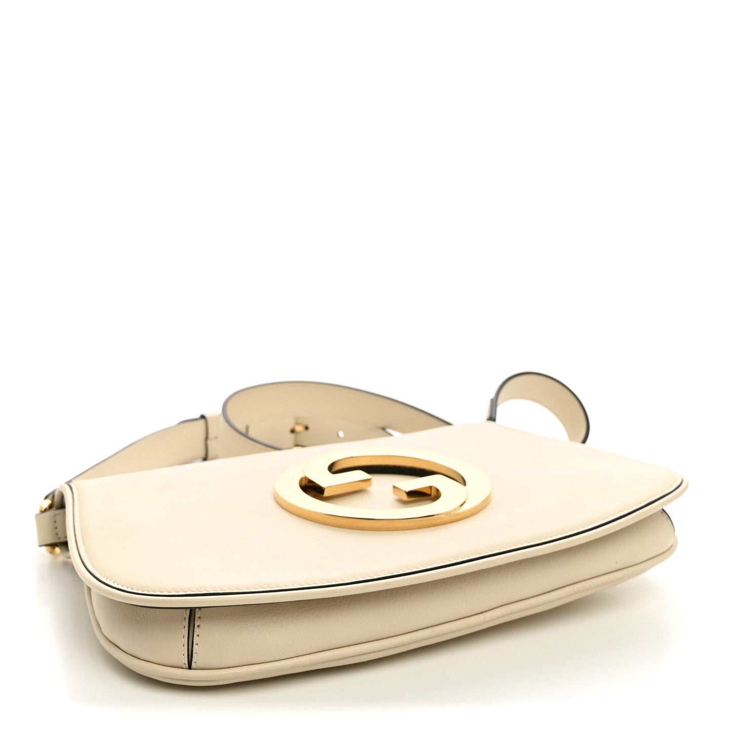 Roxy Calfskin Blondie Chain Shoulder Flap Bag Mystic White