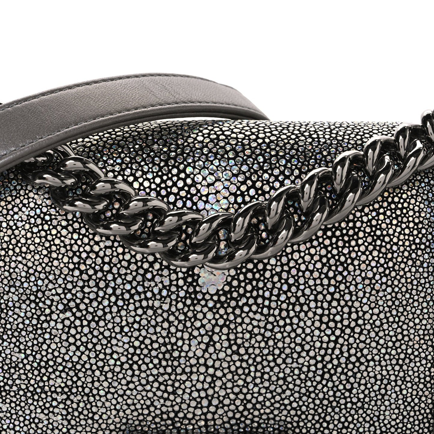 Galuchat Stingray Small Boy Flap Silver
