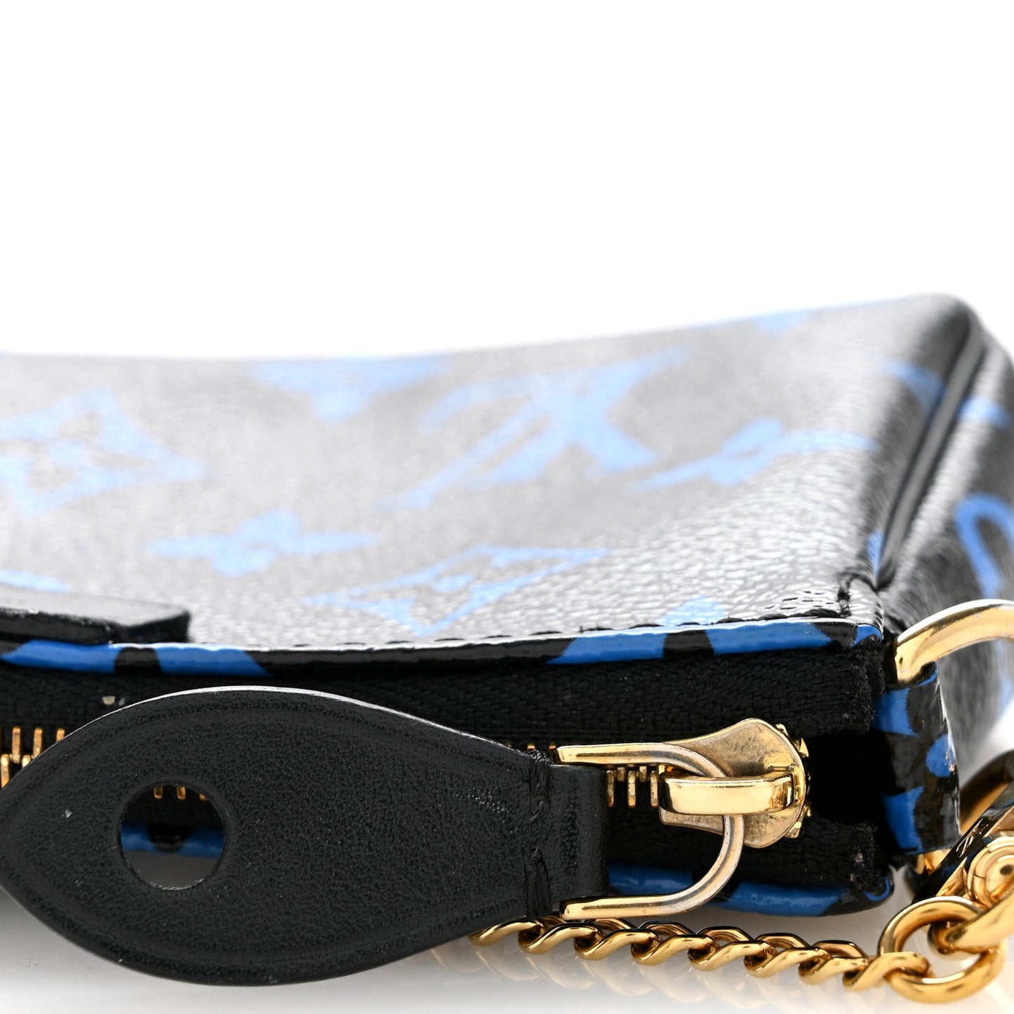Colored Monogram Mini Pochette Accessories Blue Black