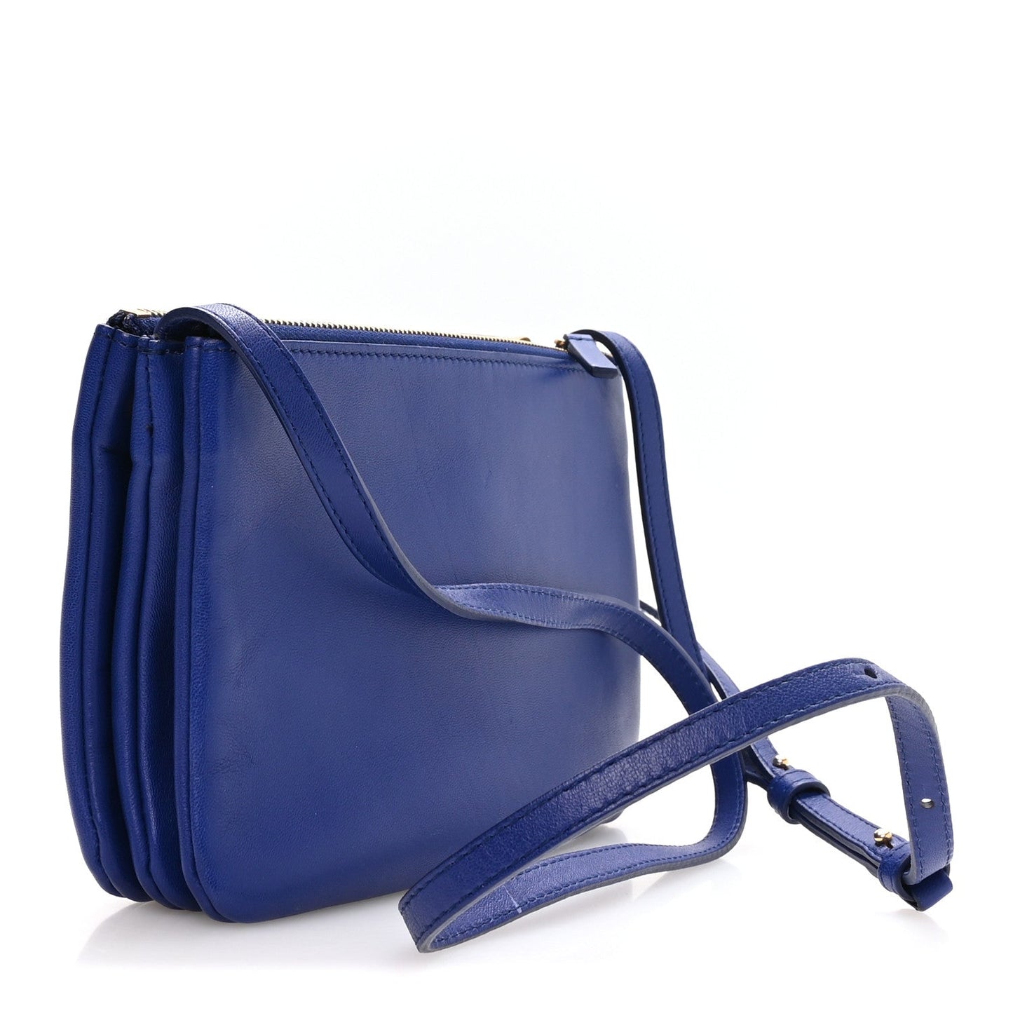 Lambskin Small Trio Crossbody Bag Indigo