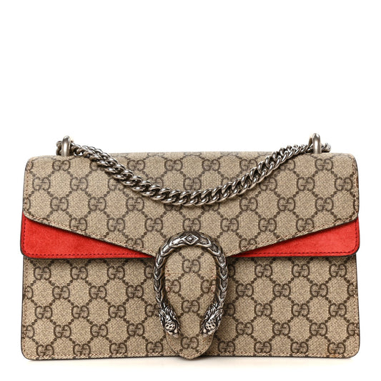 GG Supreme Monogram Small Dionysus Shoulder Bag Red