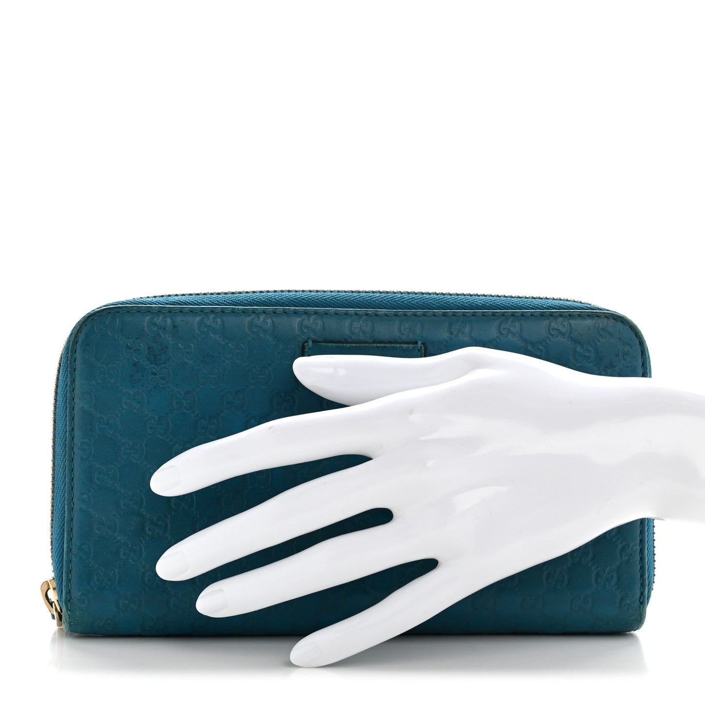 Microguccissima Zip Around Wallet Deep Cobalt