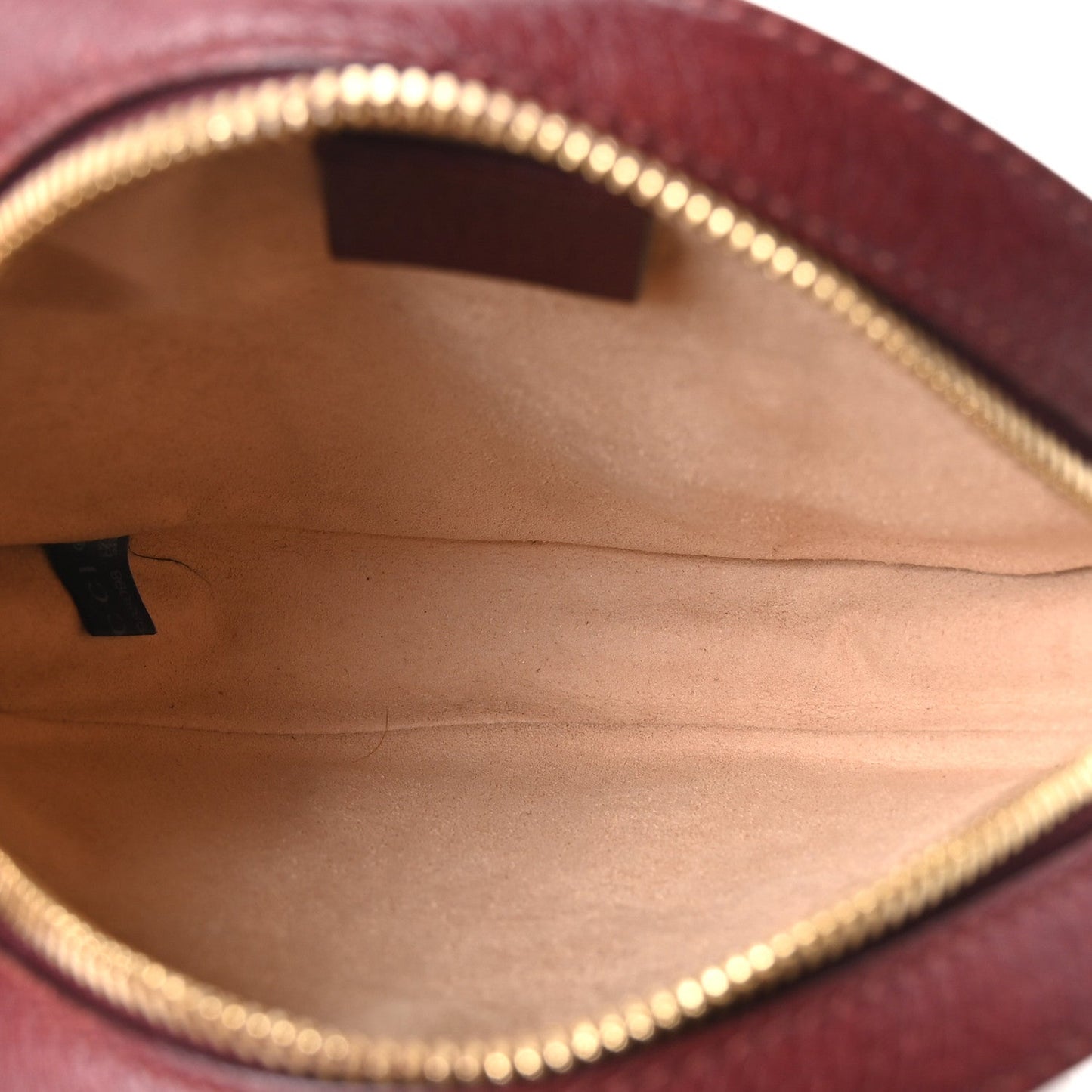 Soft Textured Calfskin Web Mini Ophidia Round Shoulder Bag Vintage Bordeaux