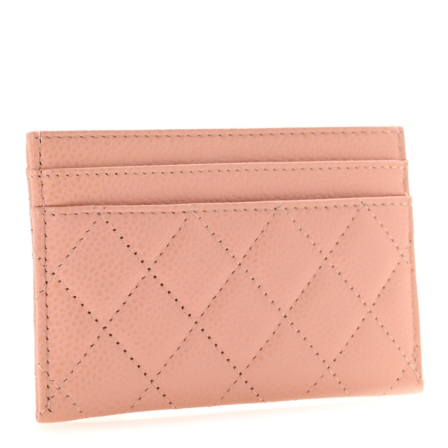 Caviar Quilted Boy Card Holder Light Pink