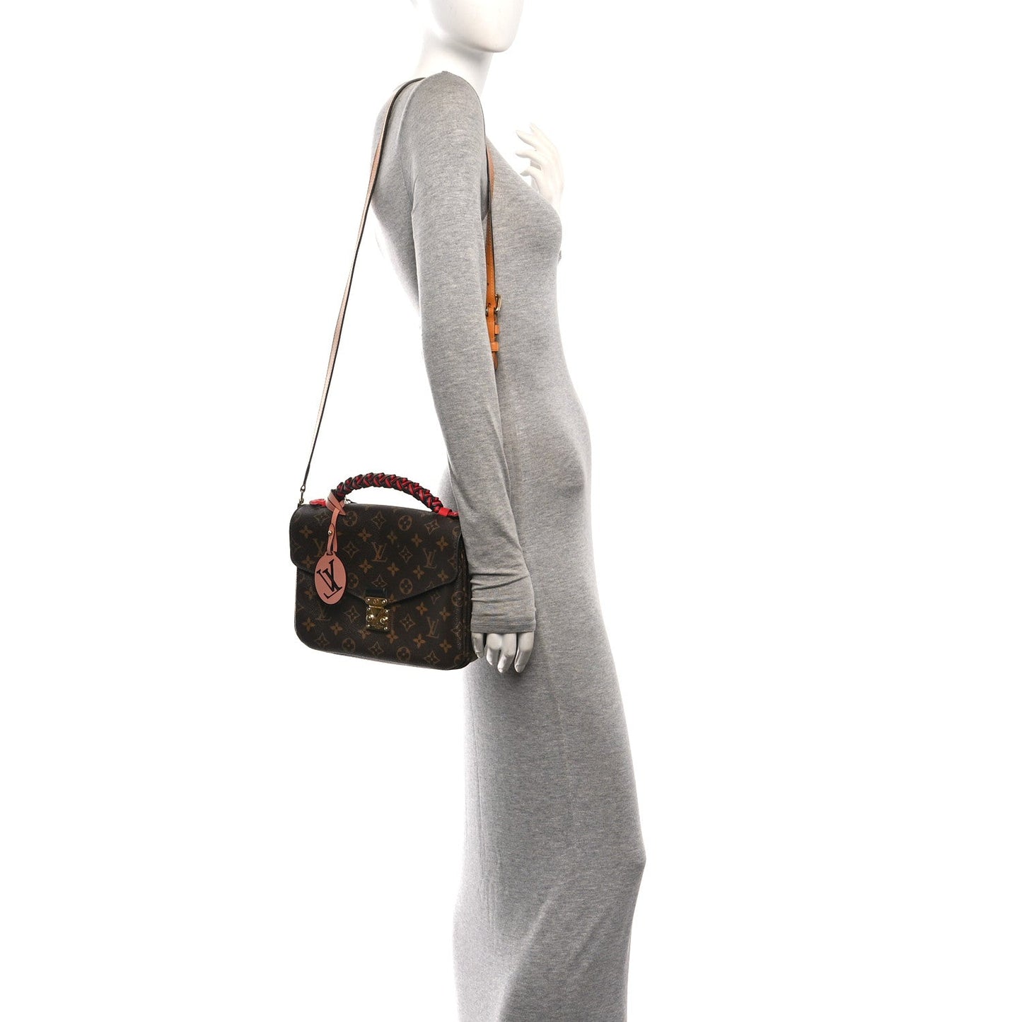 Monogram Braided Pochette Metis Coquelicot