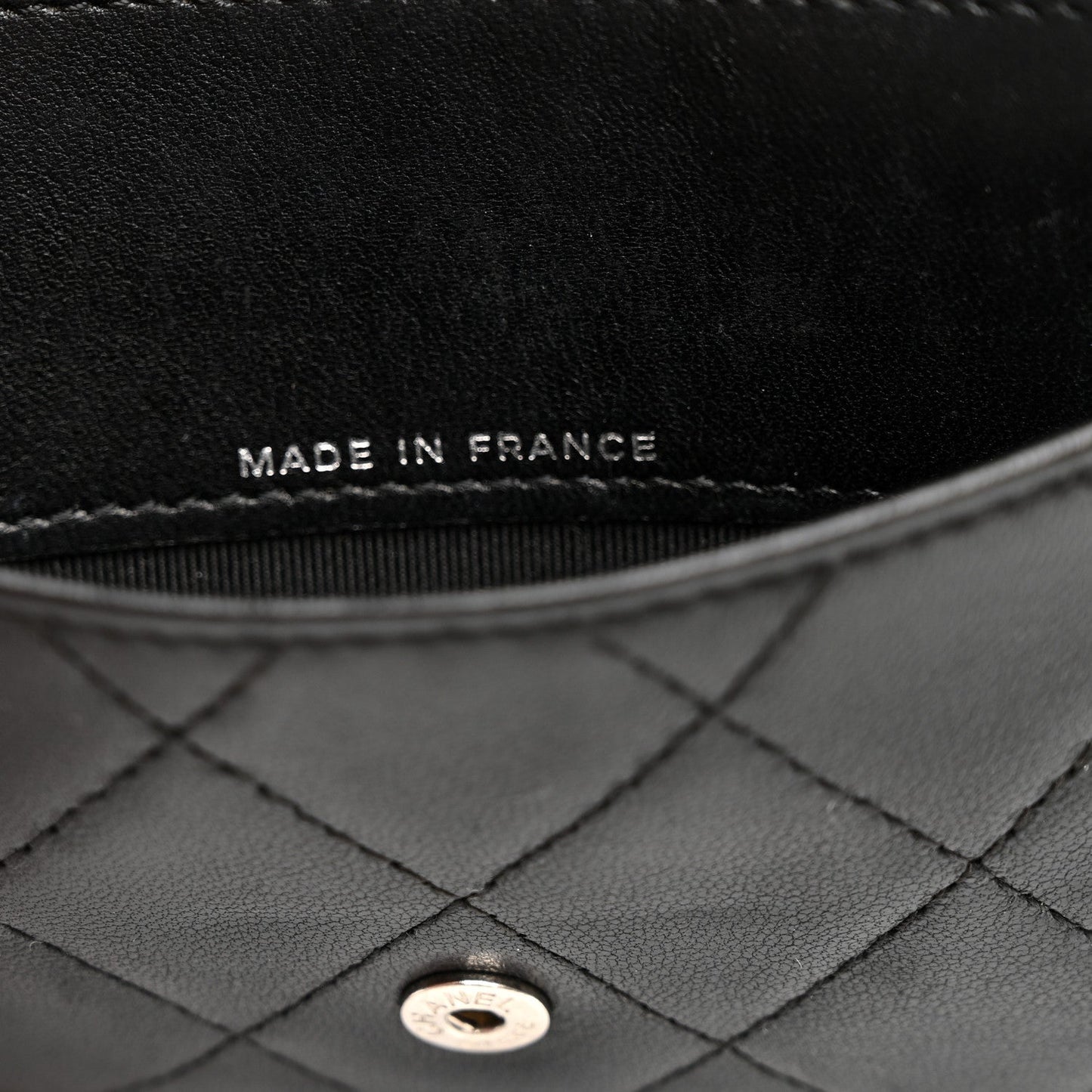Lambskin Quilted Medium Flap Wallet Black