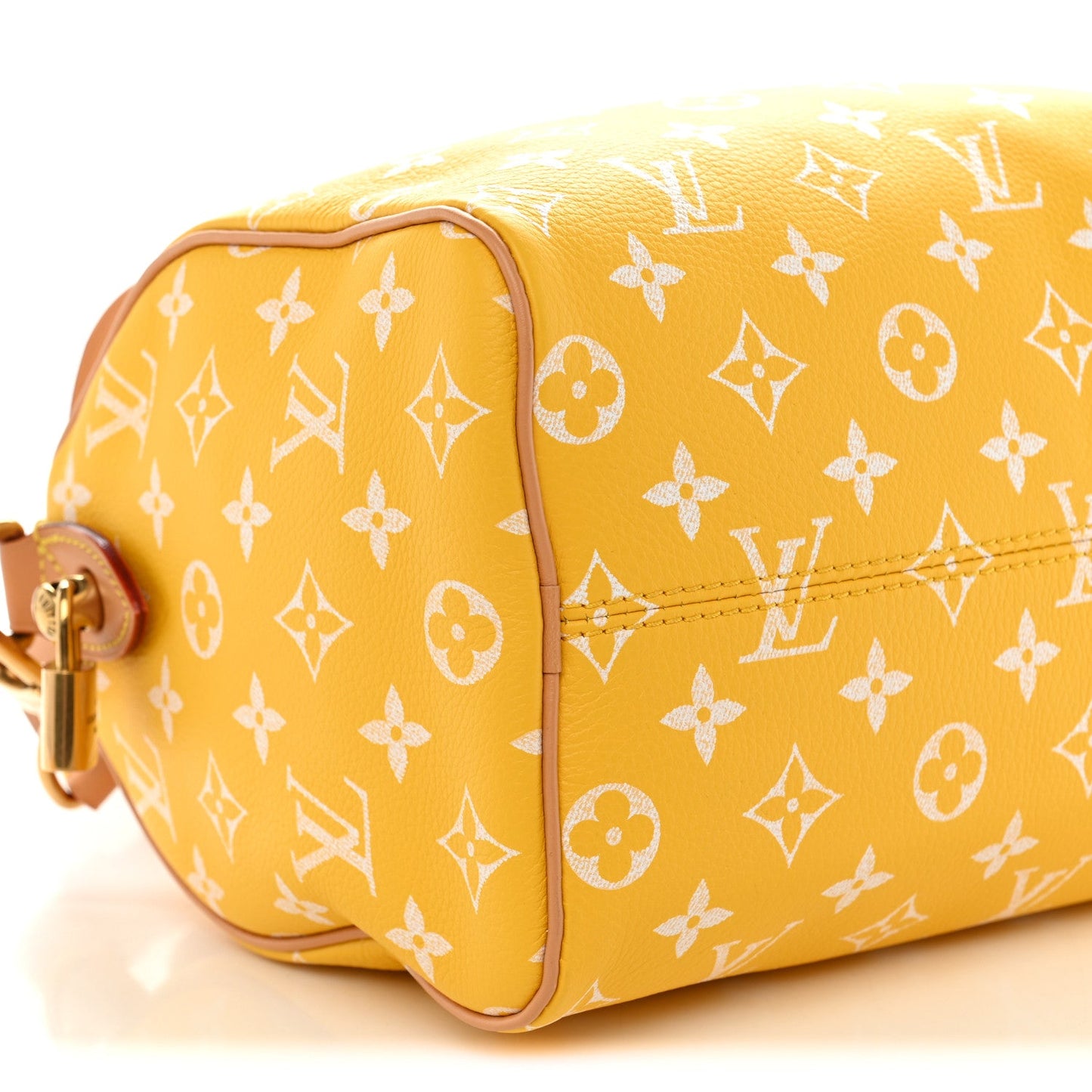 Calfskin Monogram Speedy P9 Bandouliere 25 Jaune Mat
