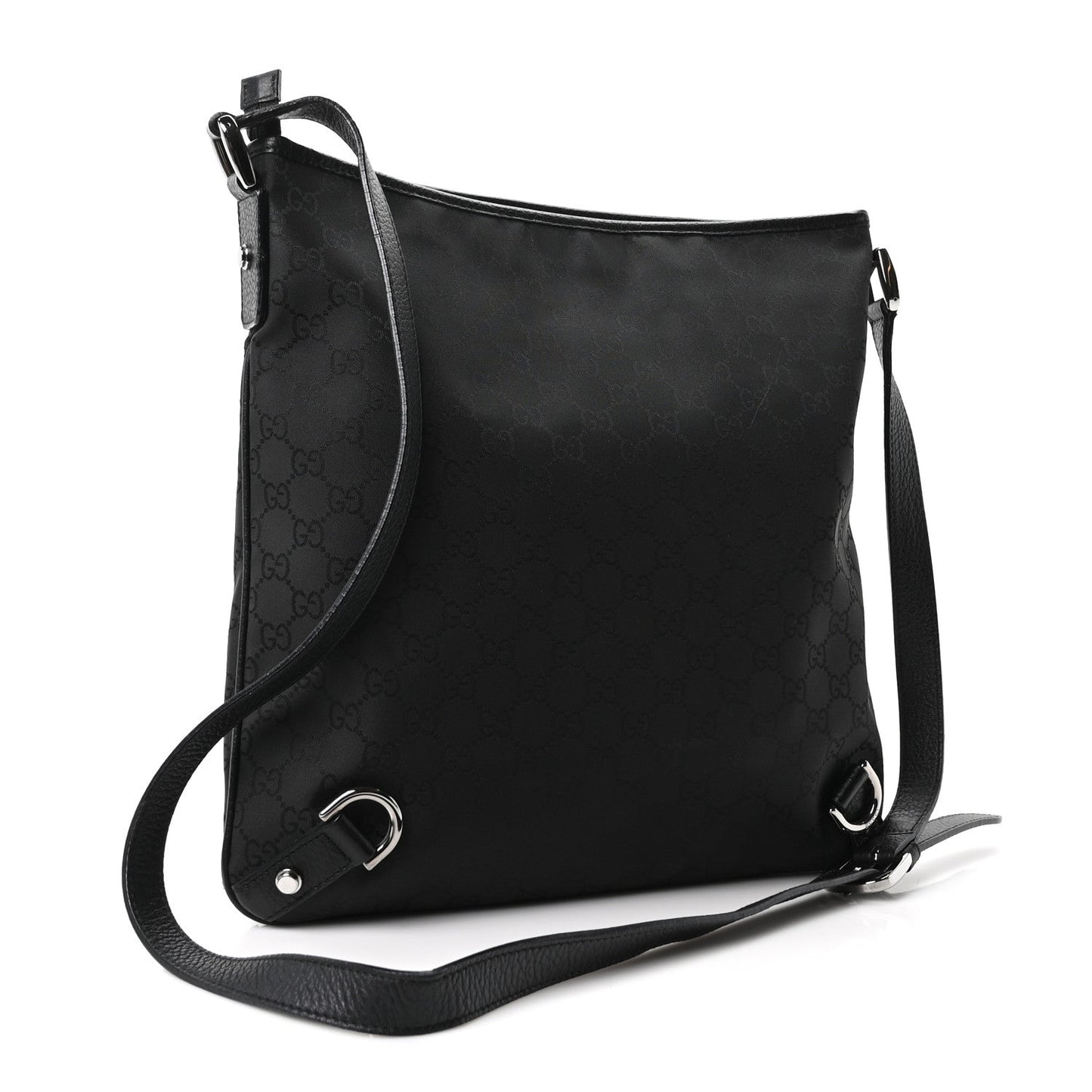 Nylon Monogram Abbey Messenger Bag Black