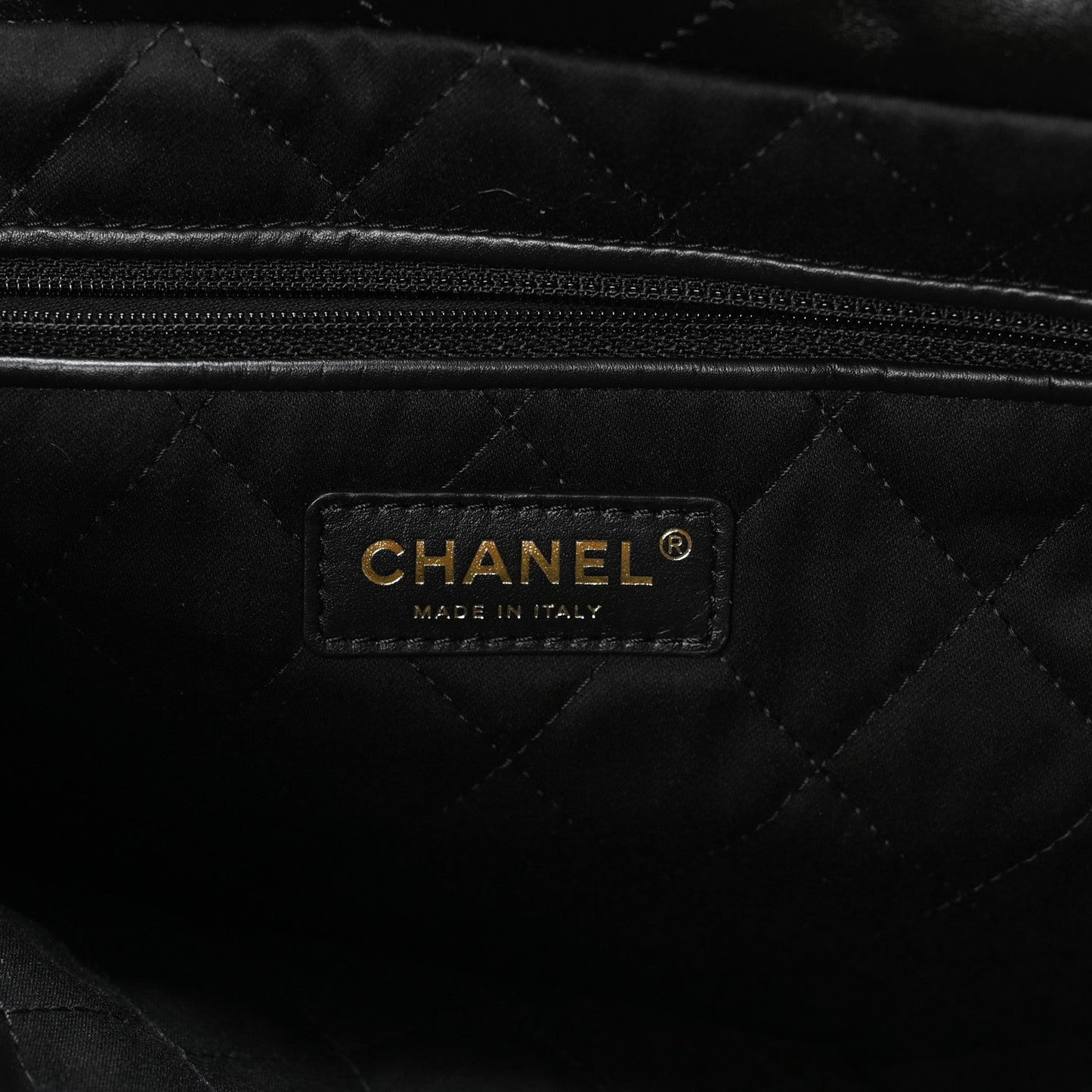 Calfskin Quilted Small Chanel 22 Black