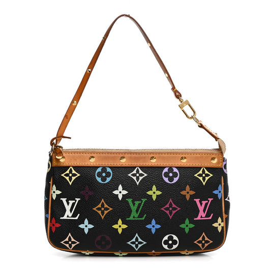 Monogram Multicolor Pochette Accessories Black