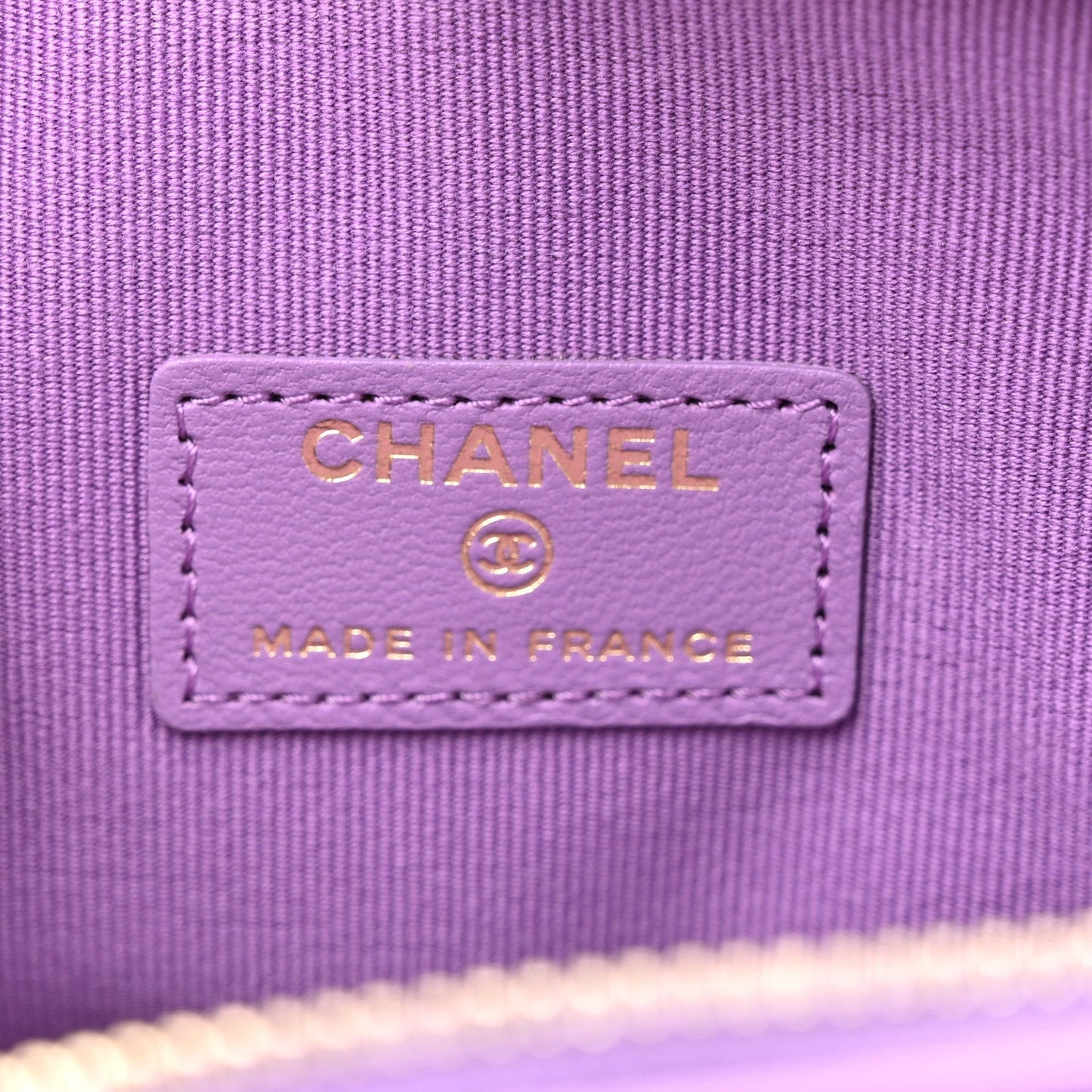 Lambskin Quilted CC In Love Heart Clutch With Chain Purple