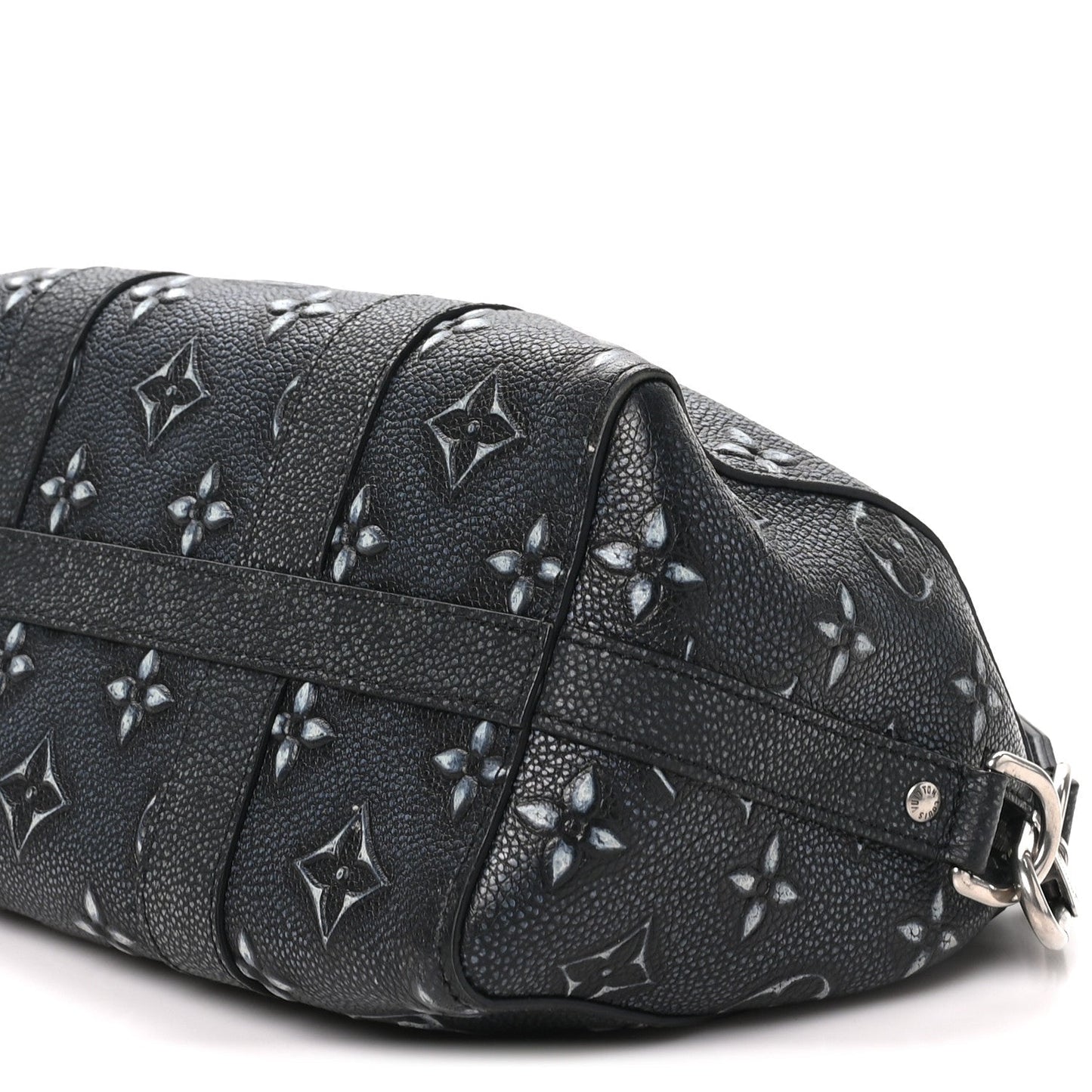 Cowhide Faded Monogram City Keepall Charcoal