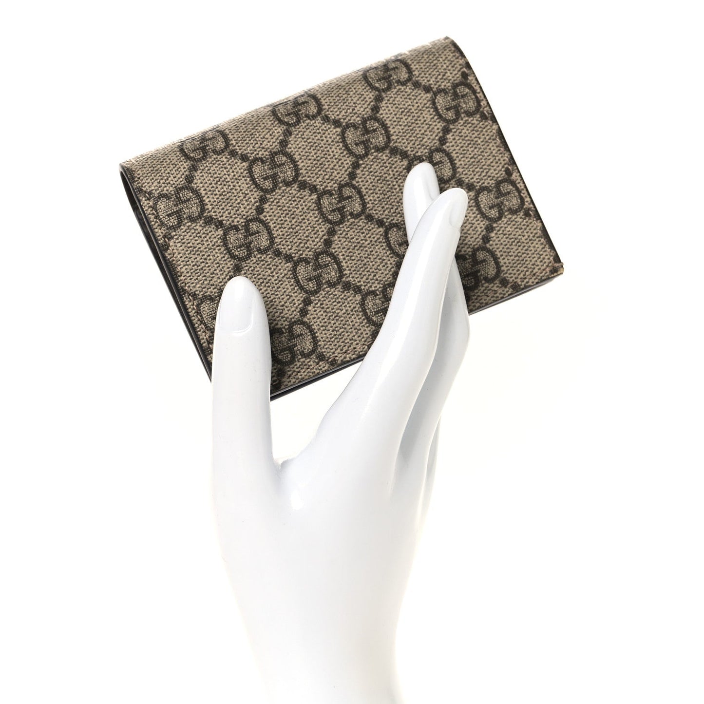 GG Supreme Monogram Card Case Beige