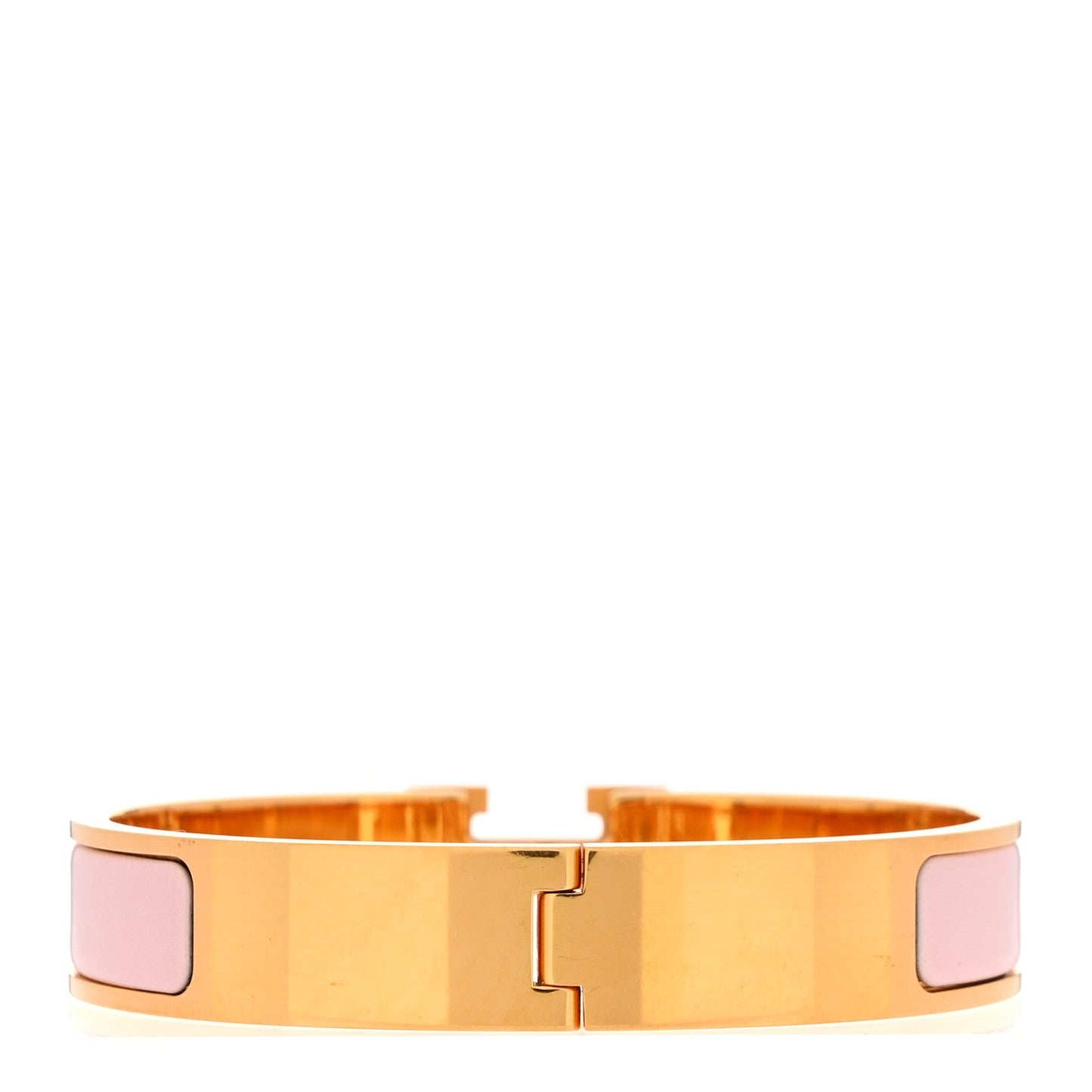 Enamel Narrow Clic Clac H Bracelet GM Rose Candeur