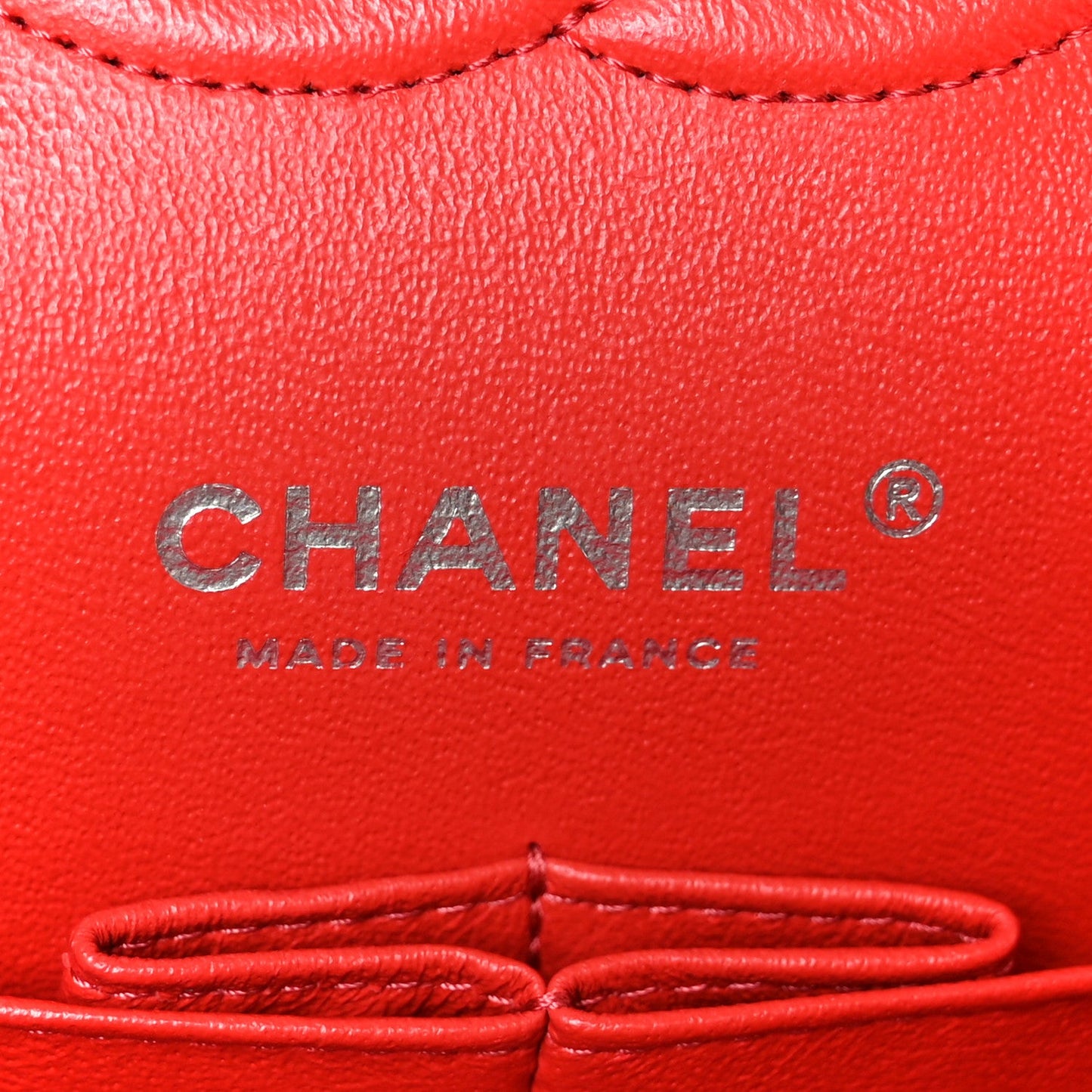 Caviar Quilted Medium Double Flap Red