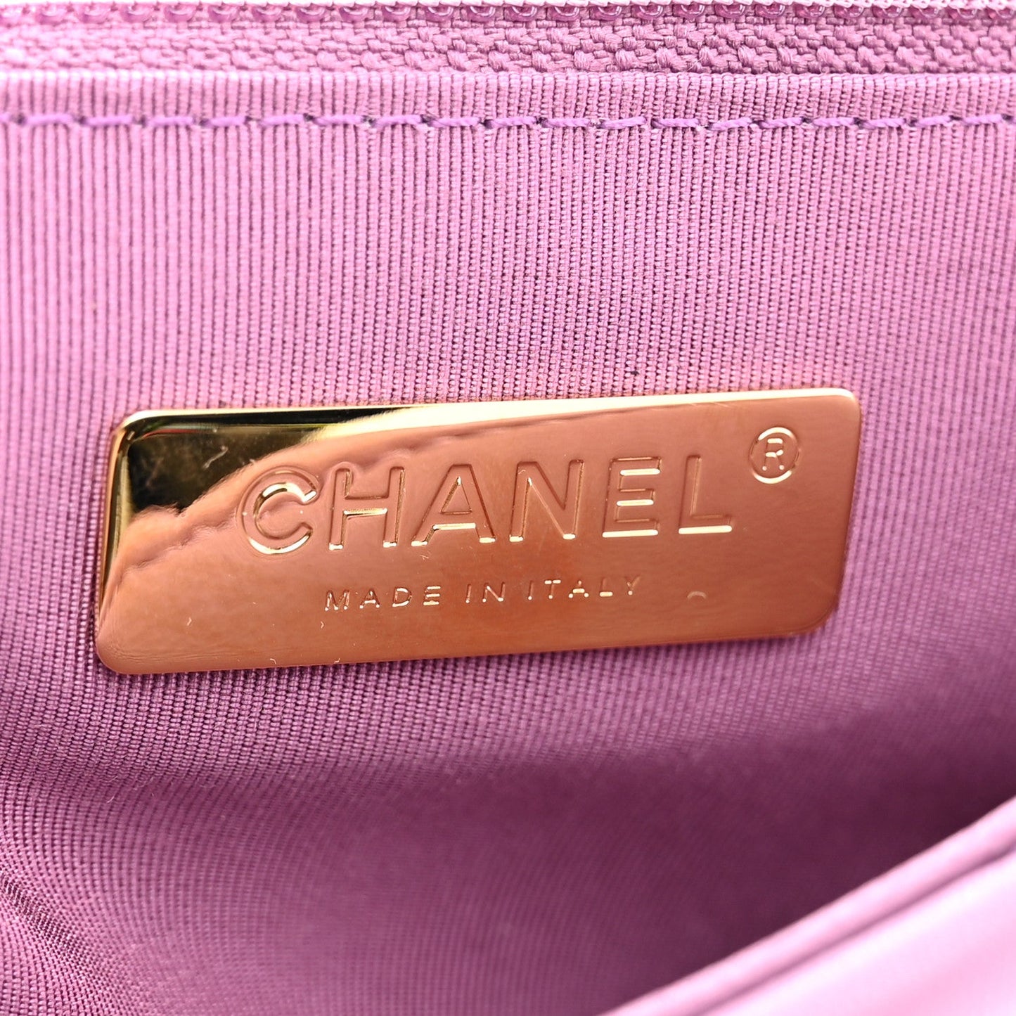 Goatskin Quilted Medium Chanel 19 Flap Violet Purple