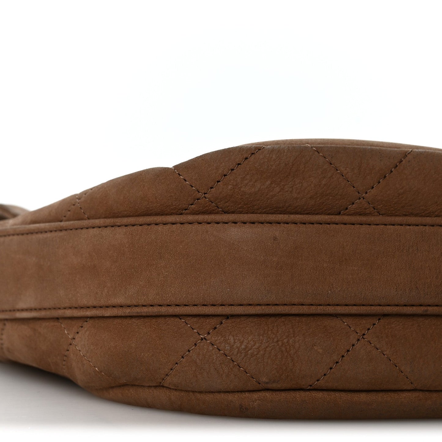 Suede Calfskin Stitched Small Paris in Rome Messenger Brown