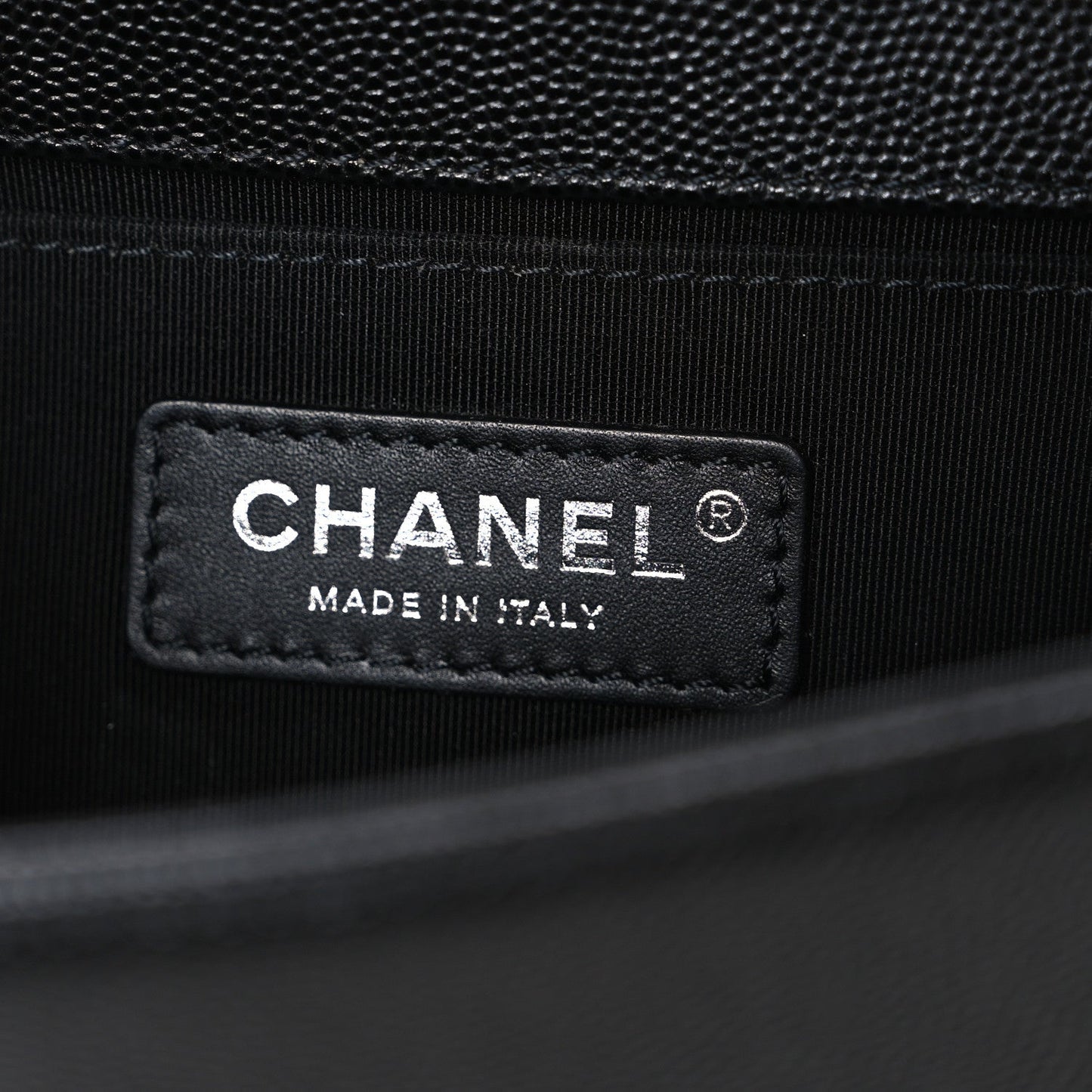 Caviar Quilted Small Boy Flap Black